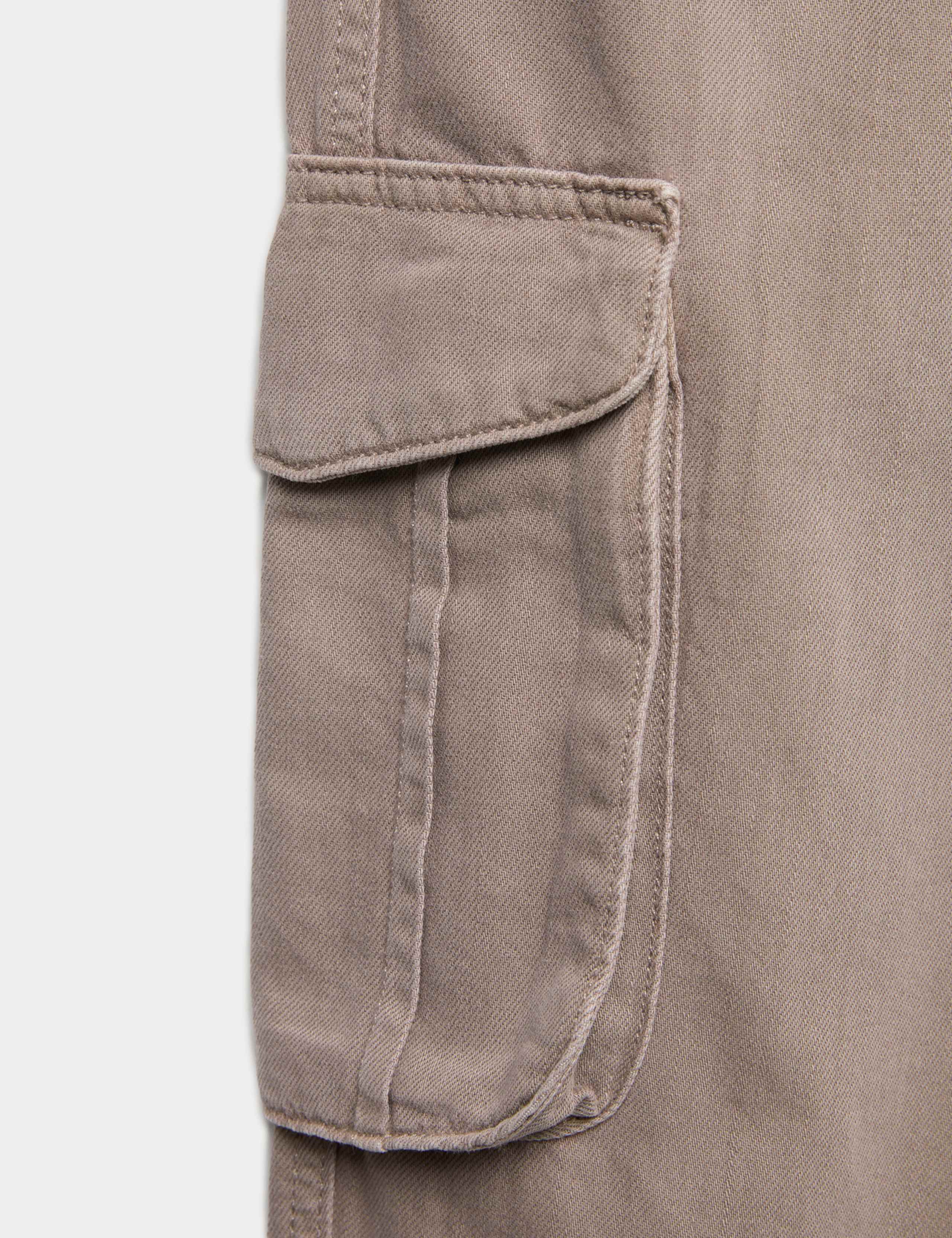 Pure Cotton Woven Cargo Trousers (6-16 Yrs) 4 of 4