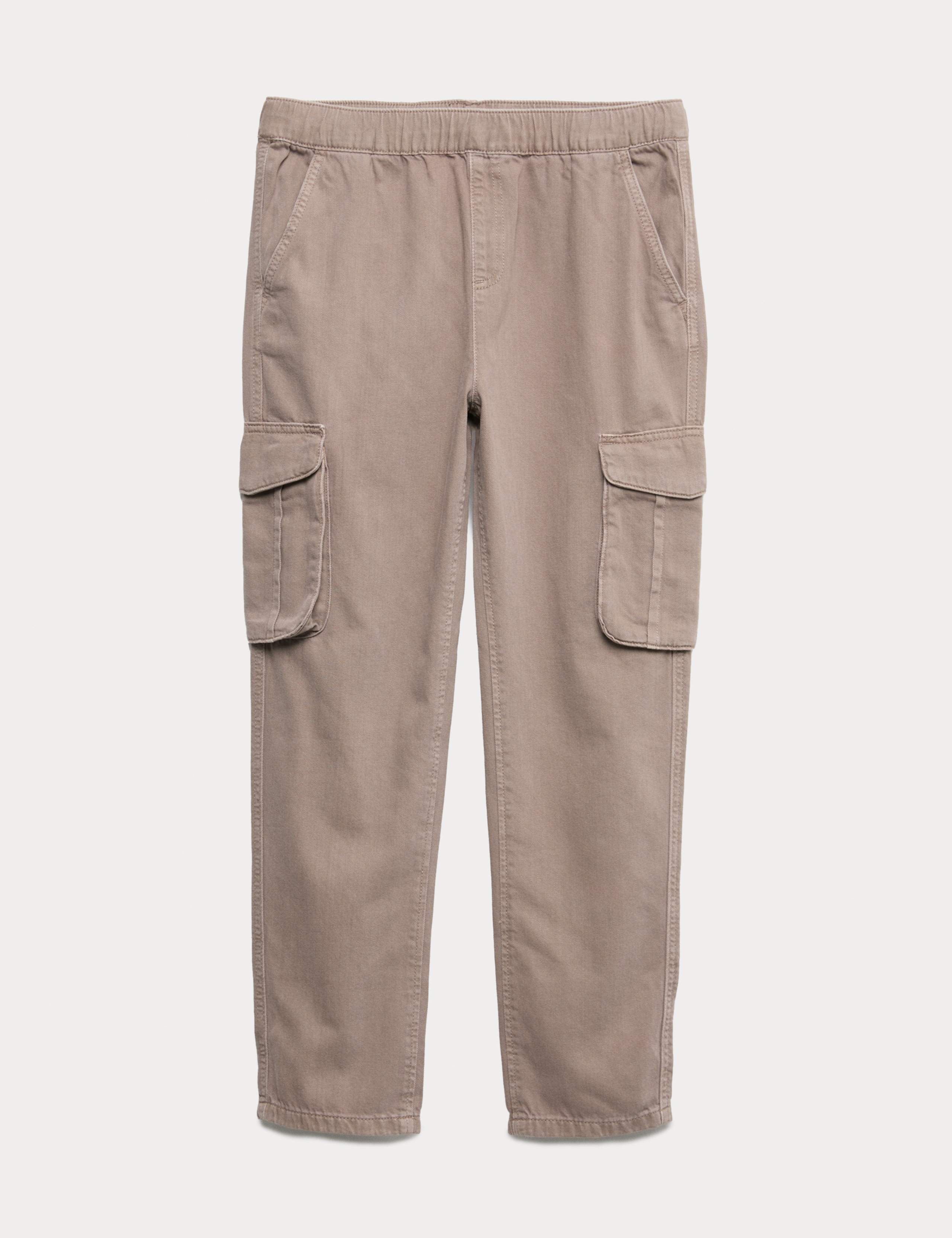 Pure Cotton Woven Cargo Trousers (6-16 Yrs) 1 of 4