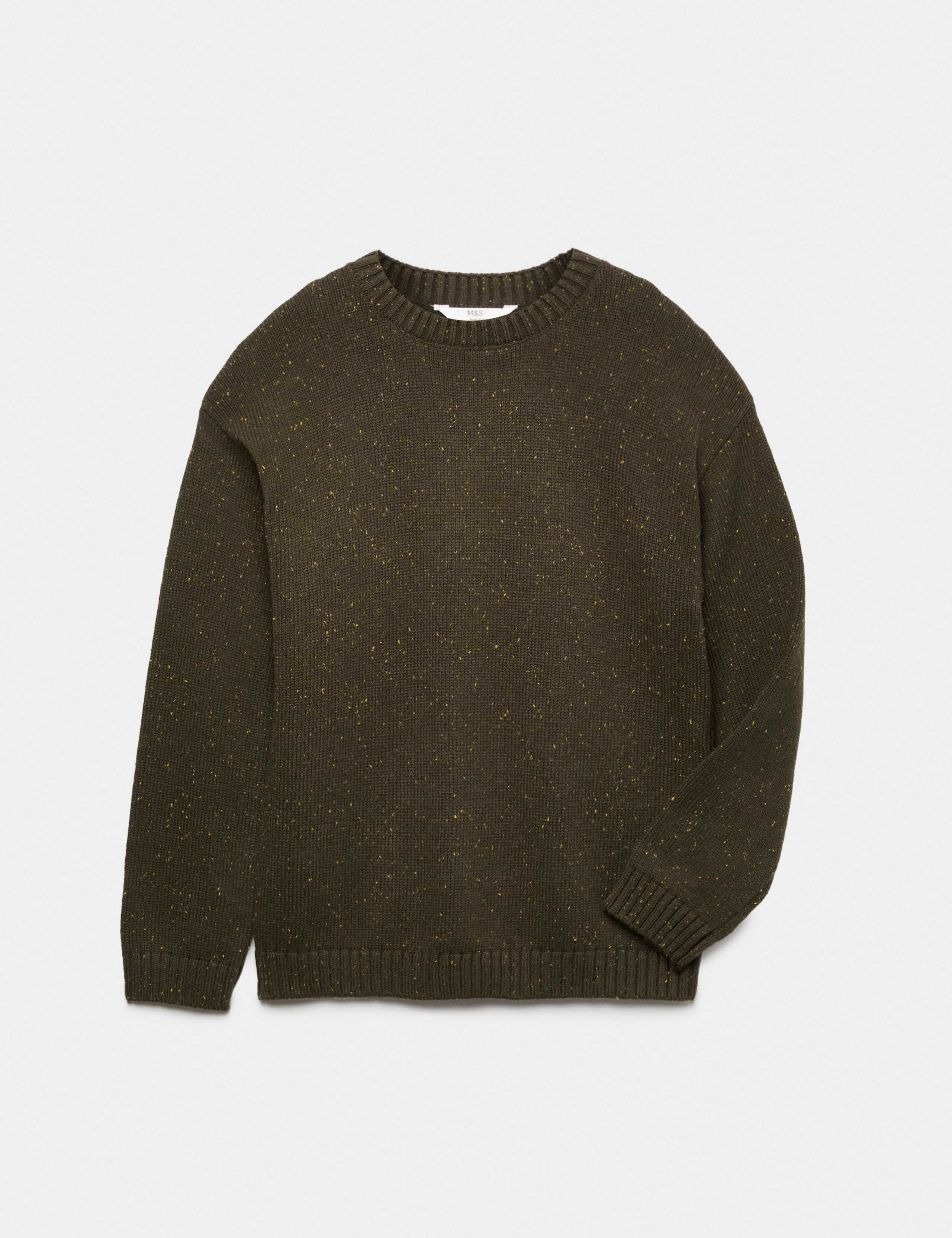 Cotton Rich Knitted Jumper with Wool (6-16 Yrs) 1 of 1