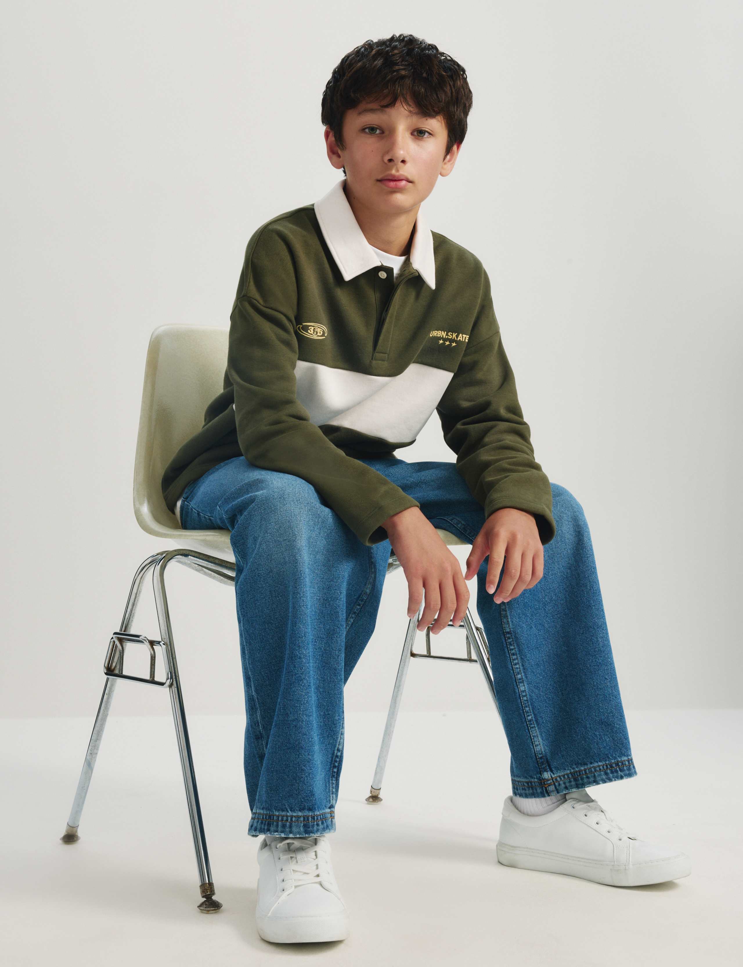 Cotton Rich Rugby Sweatshirt (6-16 Yrs) 4 of 7