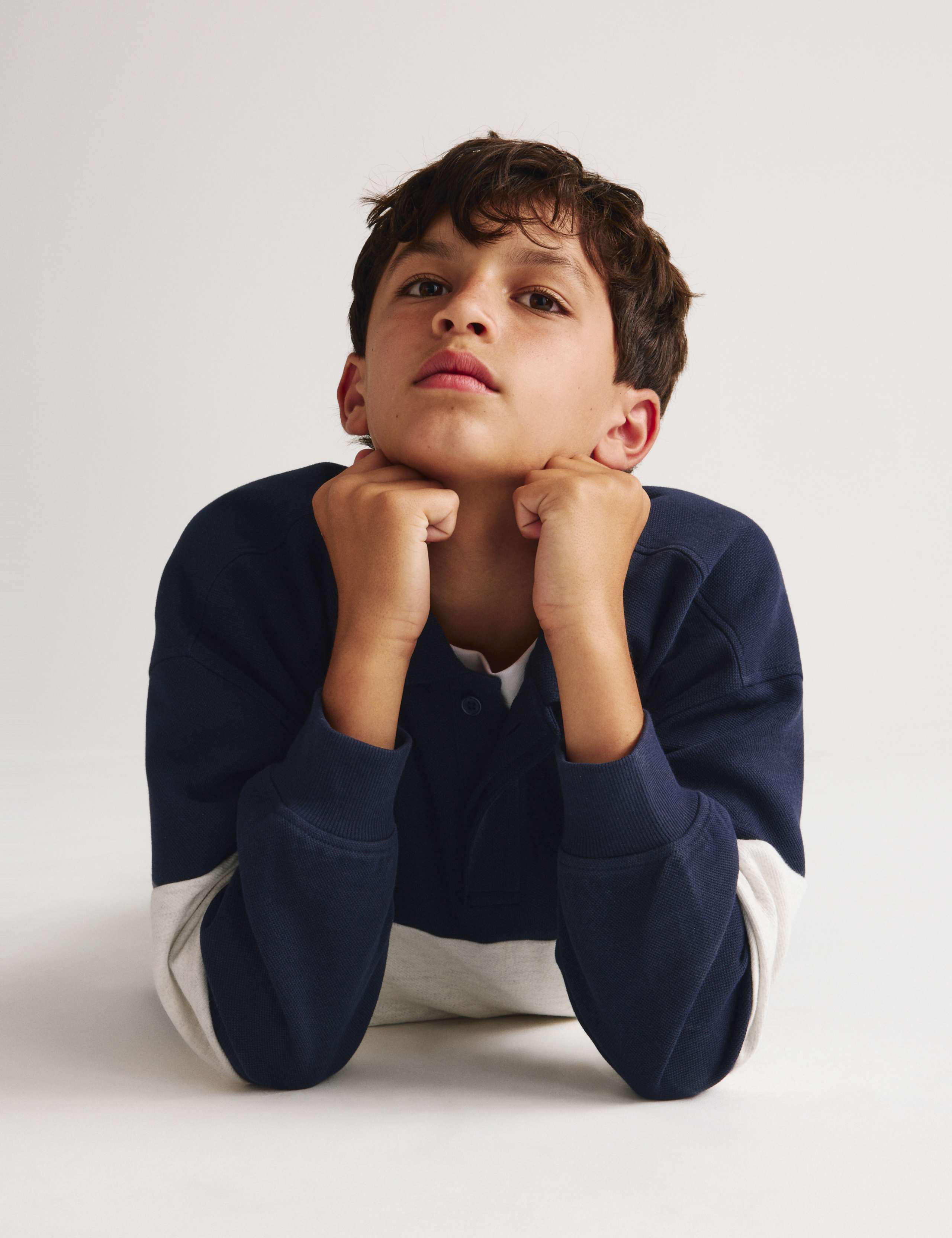 Cotton Rich Colourblock Rugby Sweatshirt (6-16 Yrs) 6 of 7