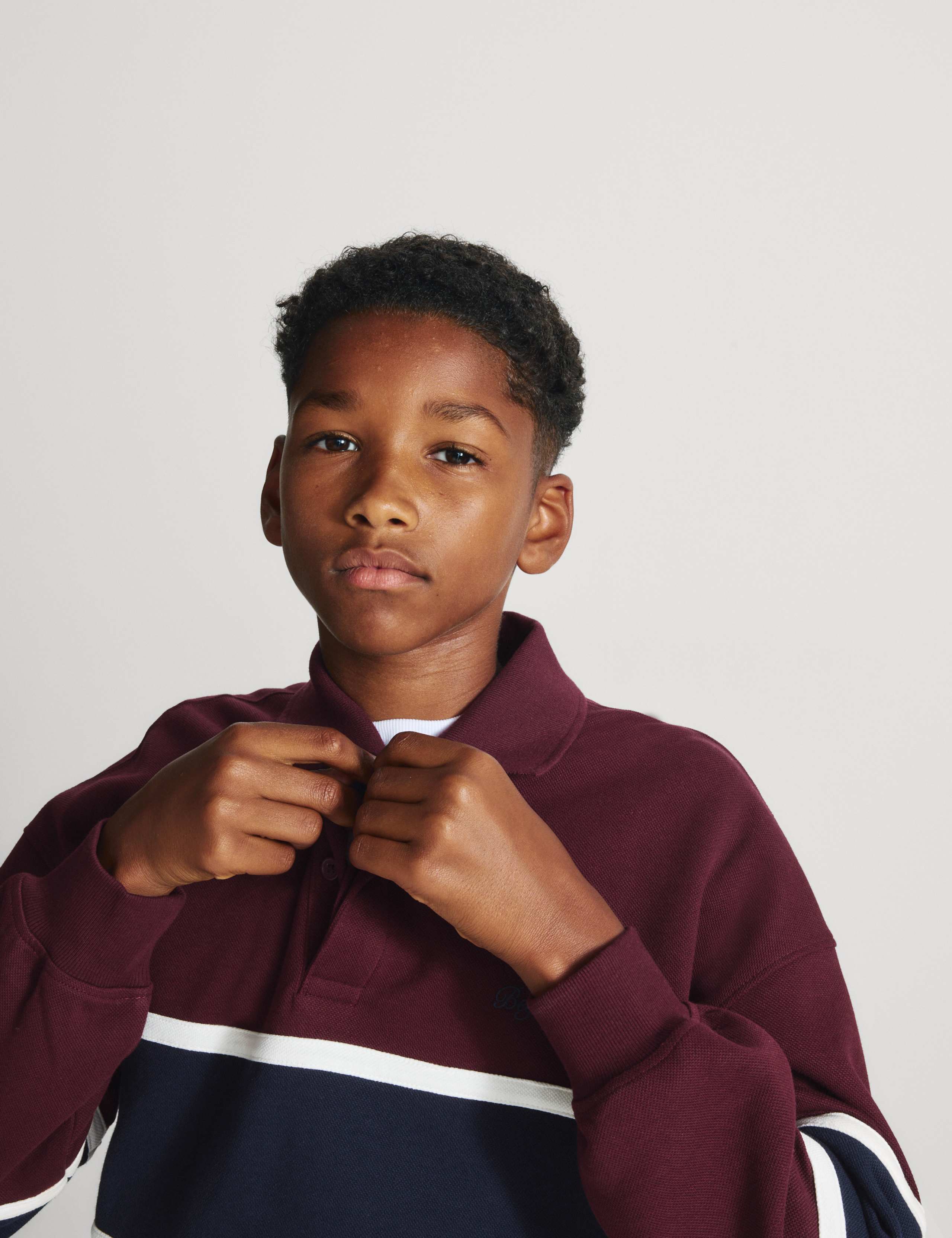 Cotton Rich Colour Block Rugby Sweatshirt (6-16 Yrs) 3 of 7