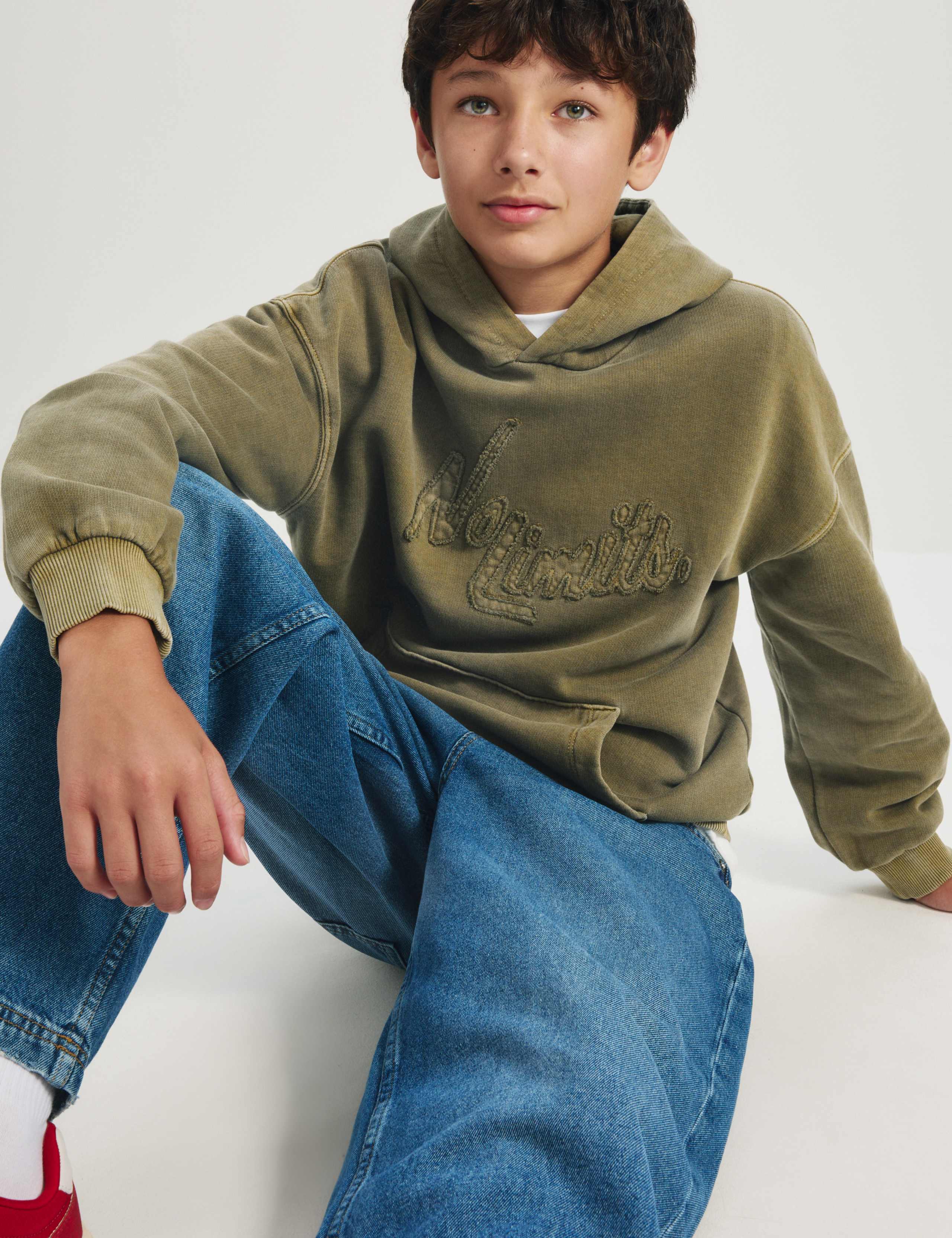 Pure Cotton Embroidered Graphic Hoodie (6-16 Yrs) 6 of 6
