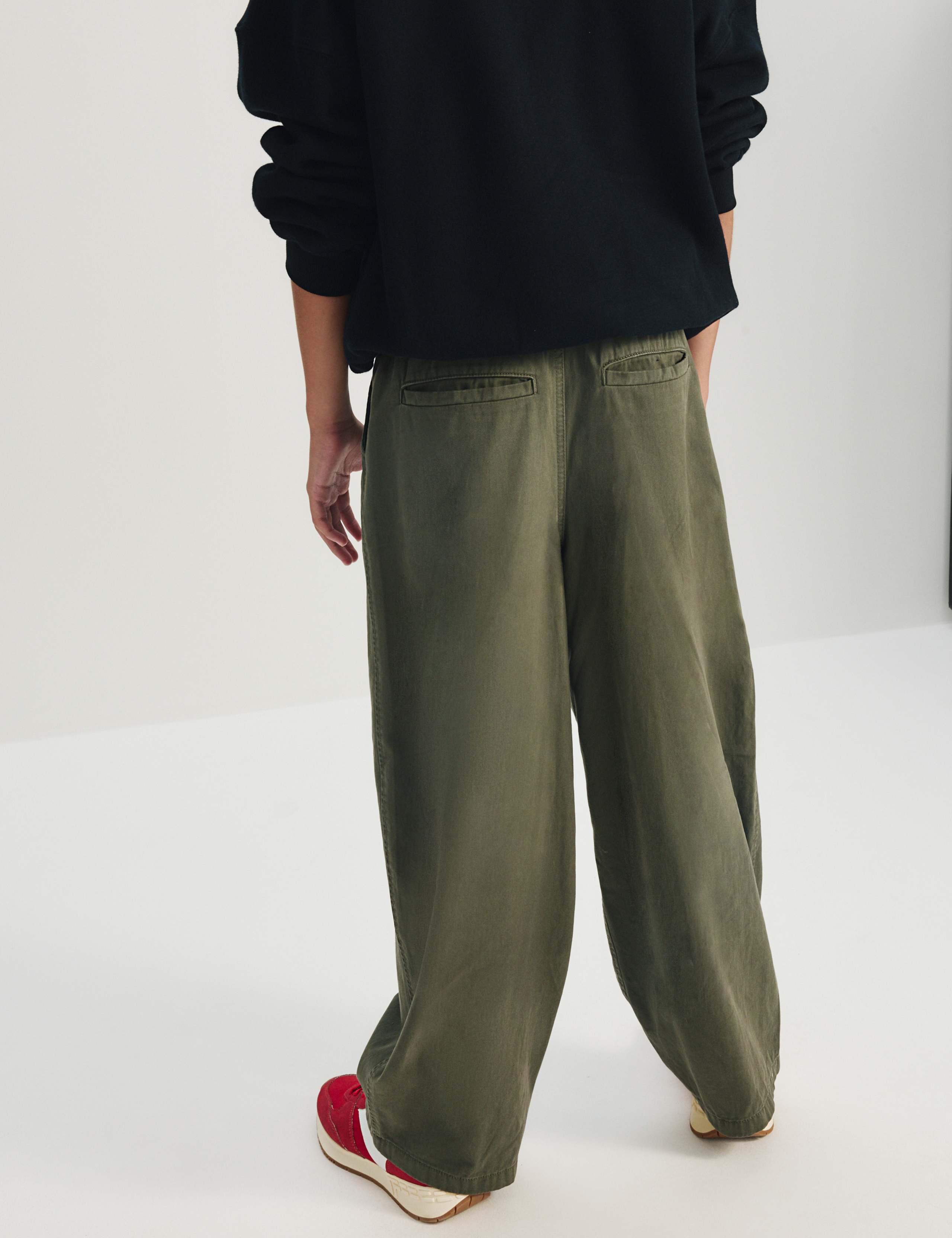 Pure Cotton Barrel Trousers (6-16 Yrs) 5 of 7