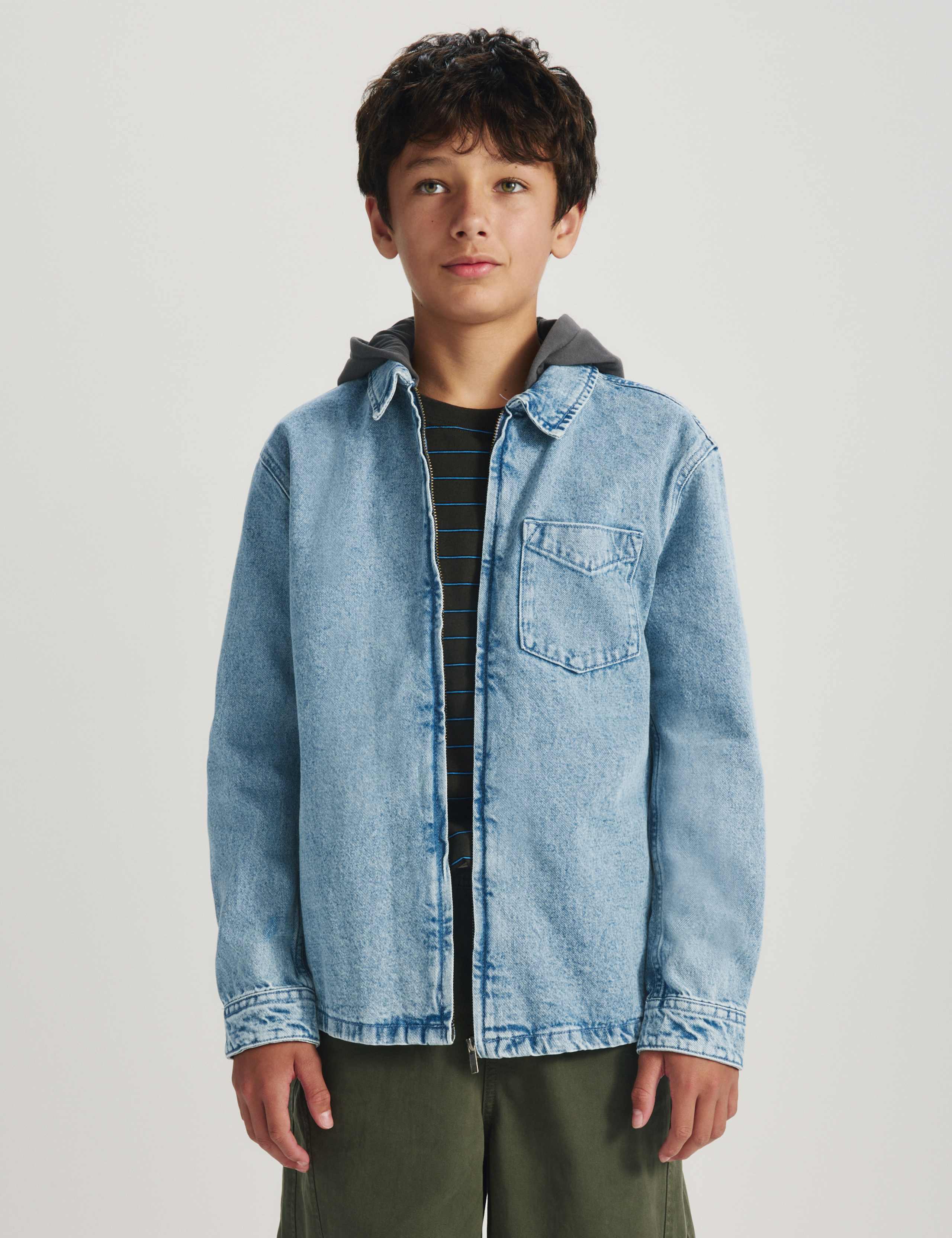 Hooded Denim Shirt (6-16 Yrs) 6 of 8