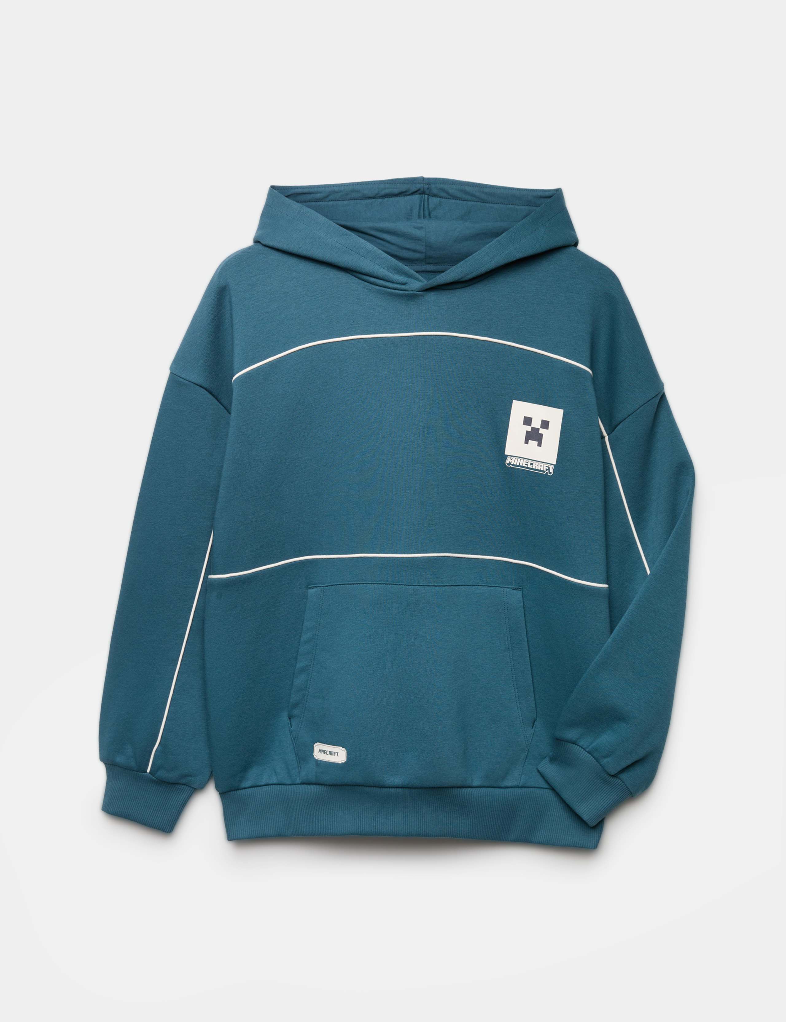 Cotton Rich Minecraft™ Graphic Hoodie (6-16 Yrs) 1 of 2