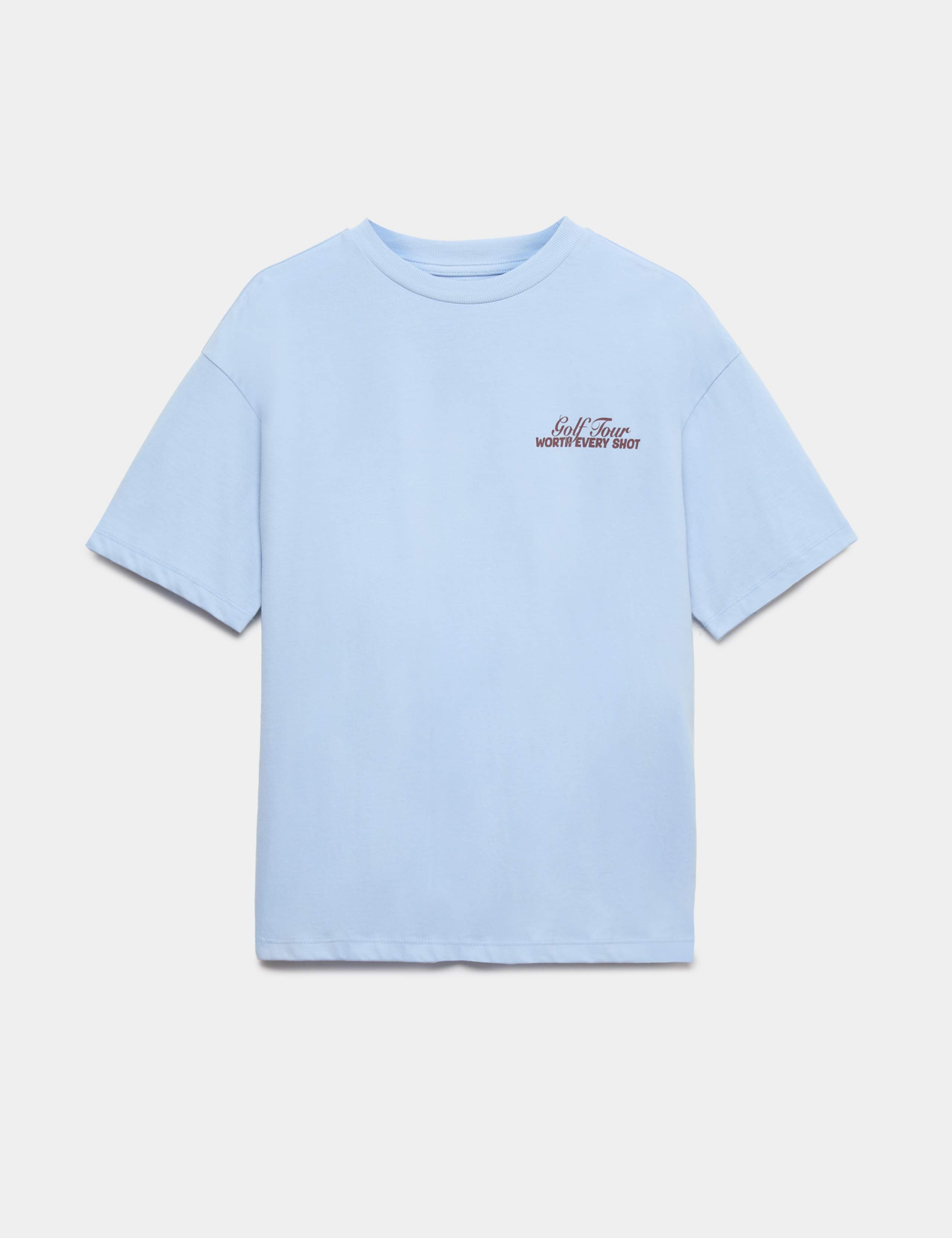 Pure Cotton 'Golf Tour' Slogan T-Shirt (6-16 Yrs) 1 of 2