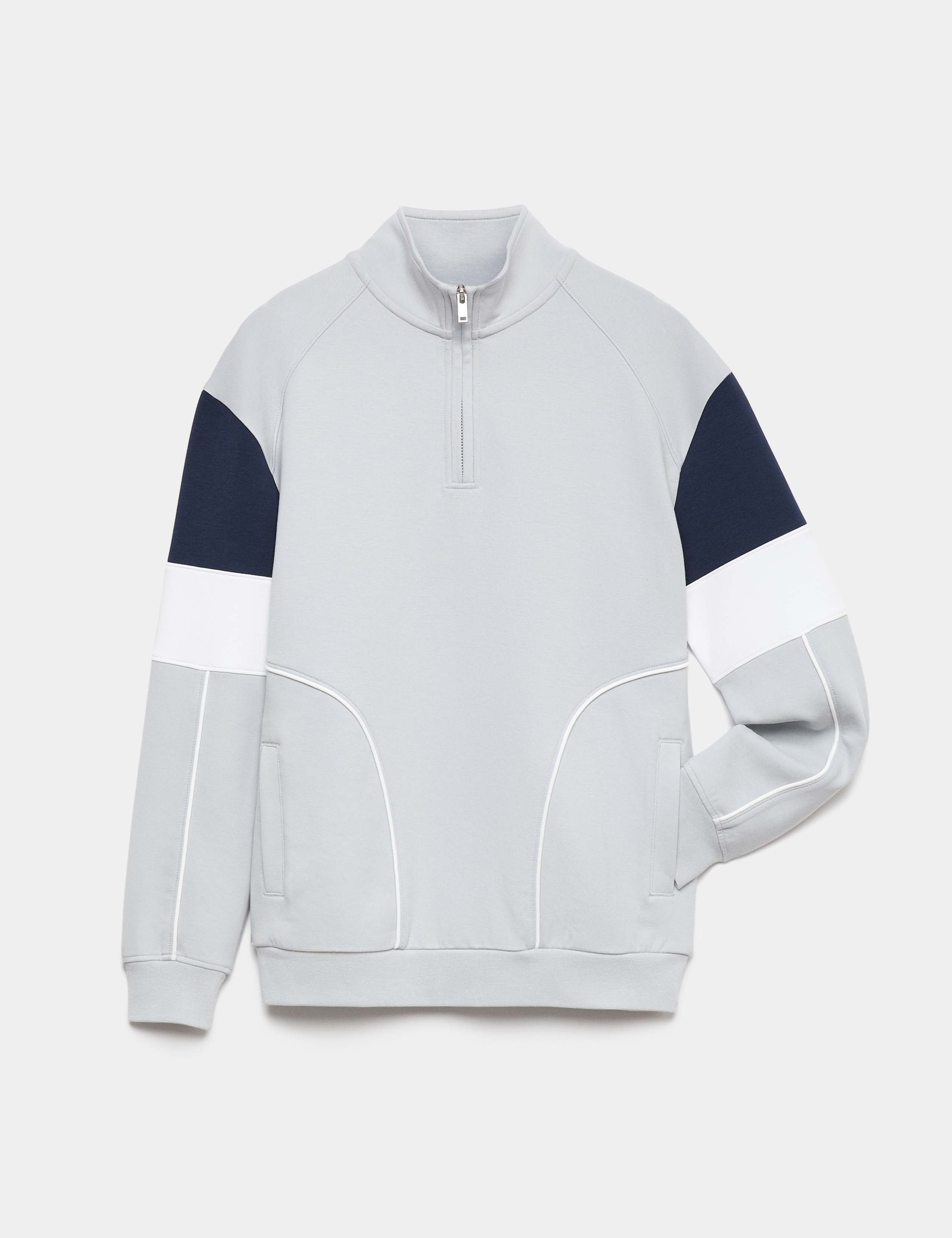 Cotton Rich Colourblock Zip Sweatshirt (6-16 Yrs) 1 of 1