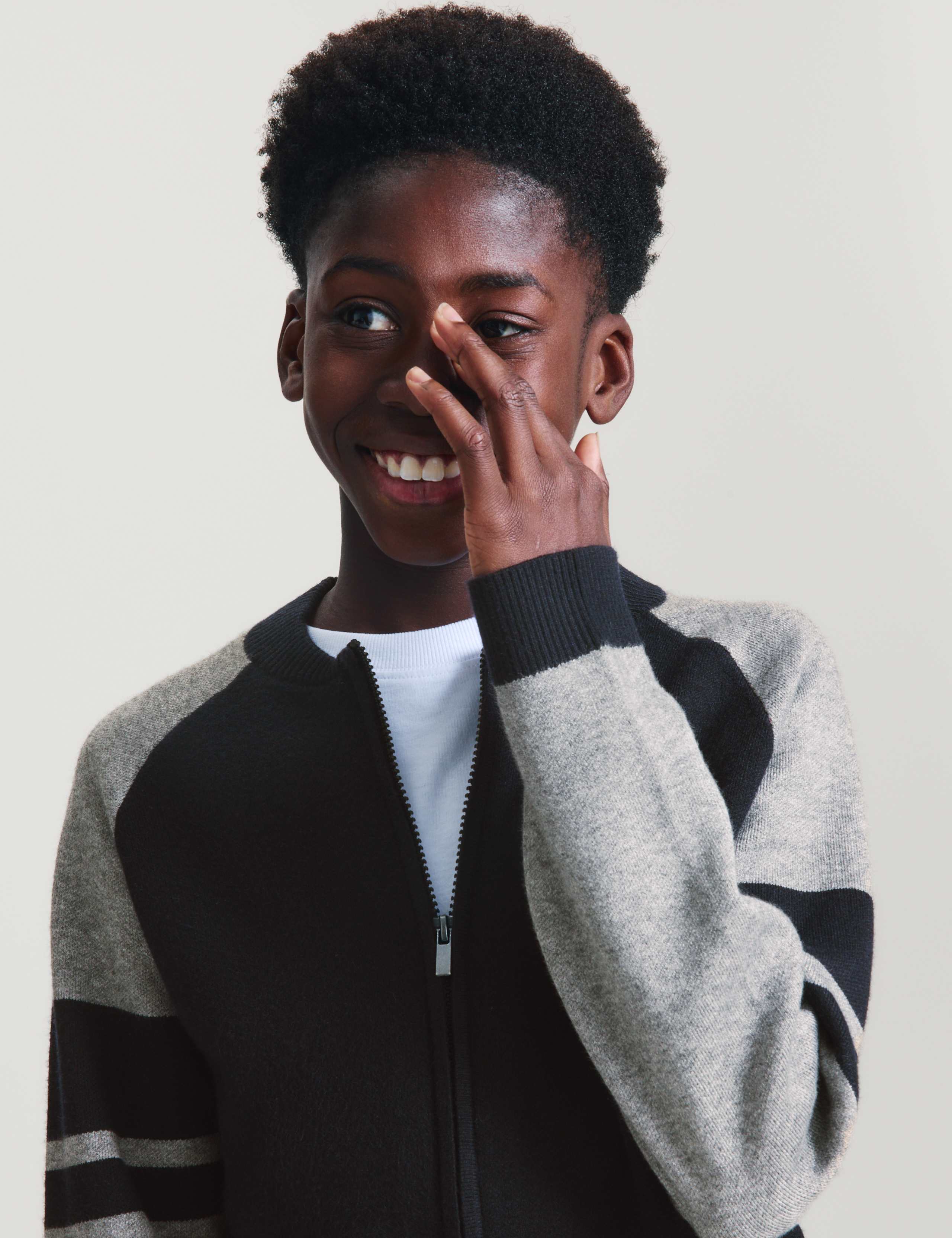 Knitted Bomber Style Cardigan (6-16 Yrs) 3 of 5