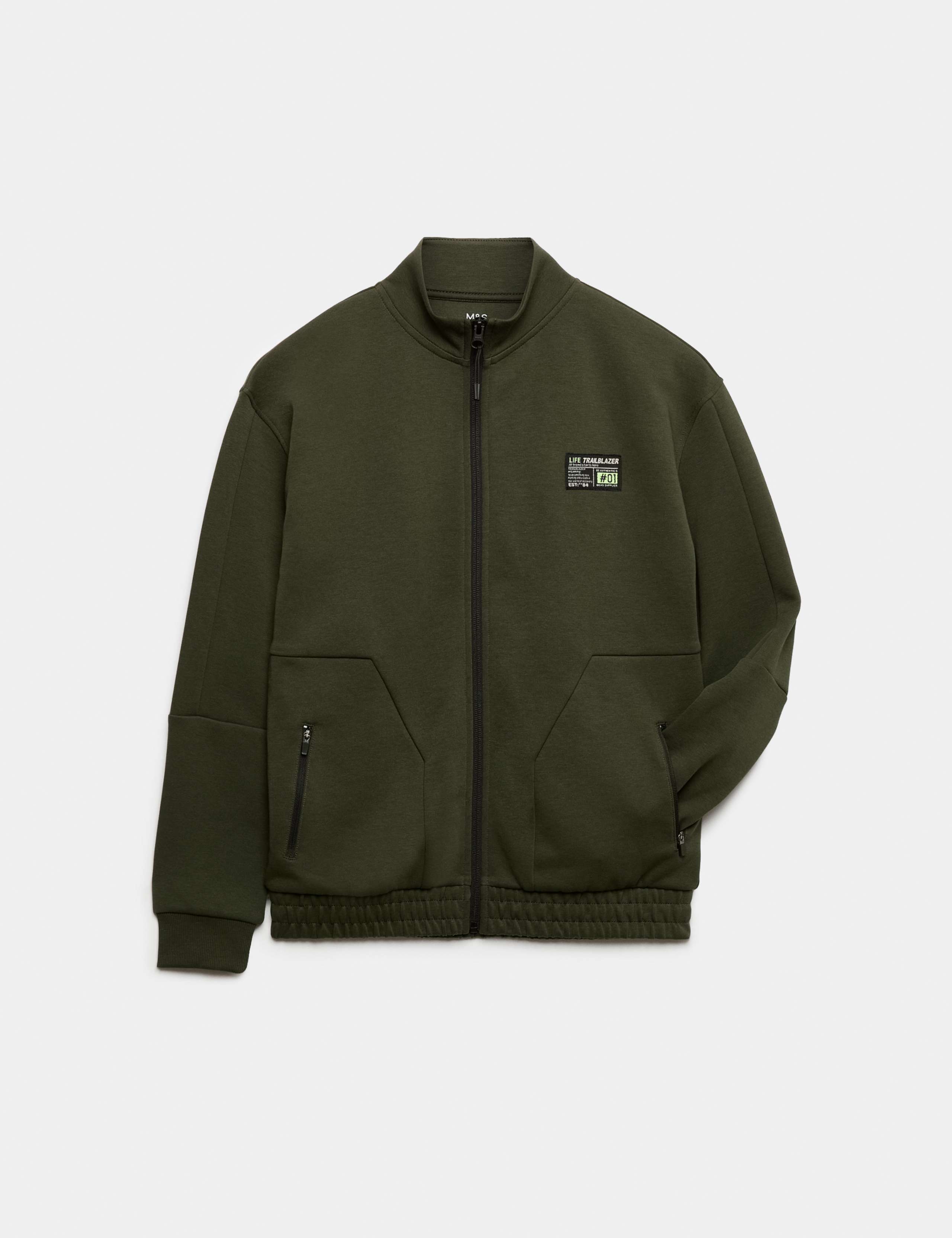 Cotton Rich Zip Through Sweatshirt (6-16 Yrs) 1 of 1
