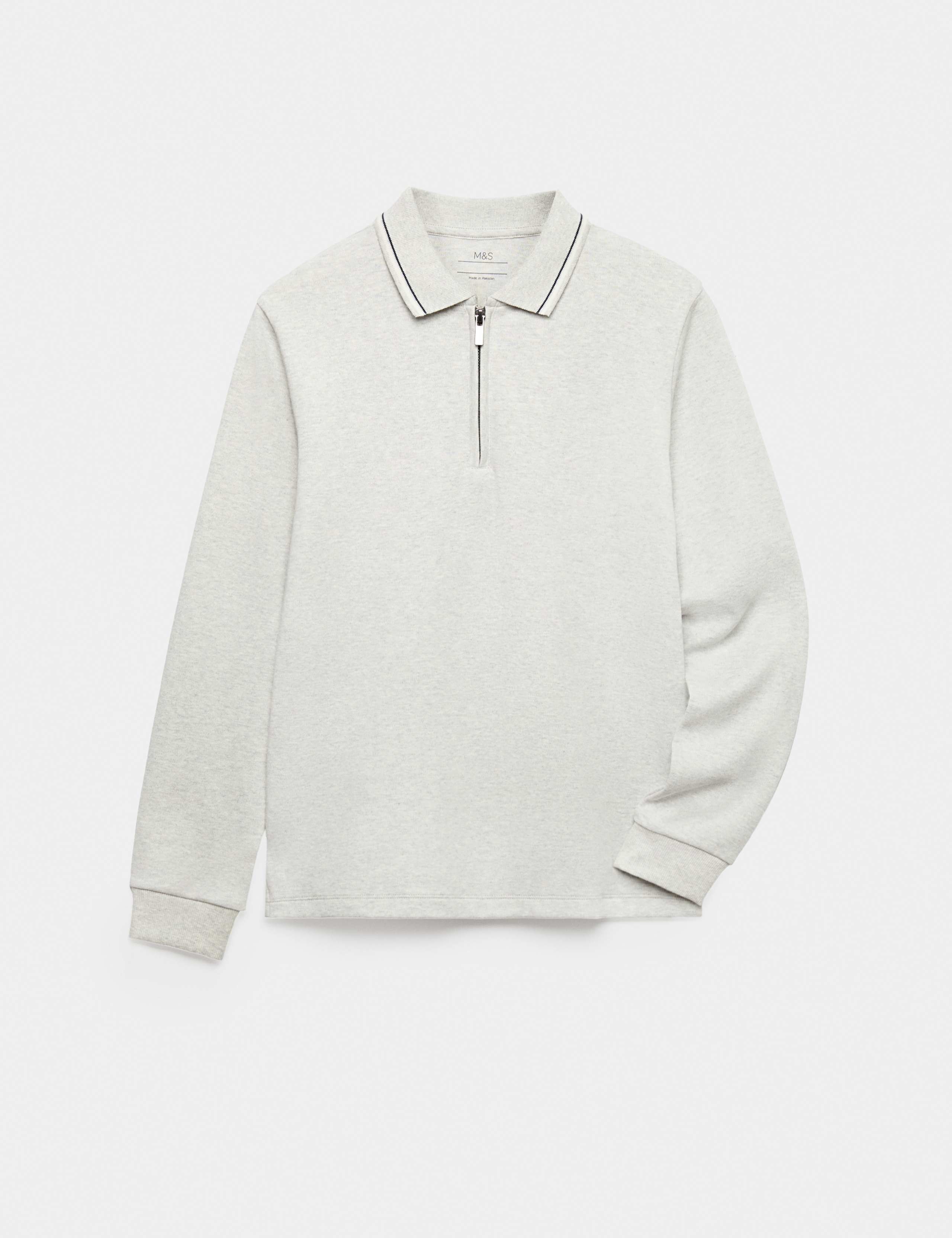 Pure Cotton Half Zip Polo Top (6-16 Yrs) 1 of 1