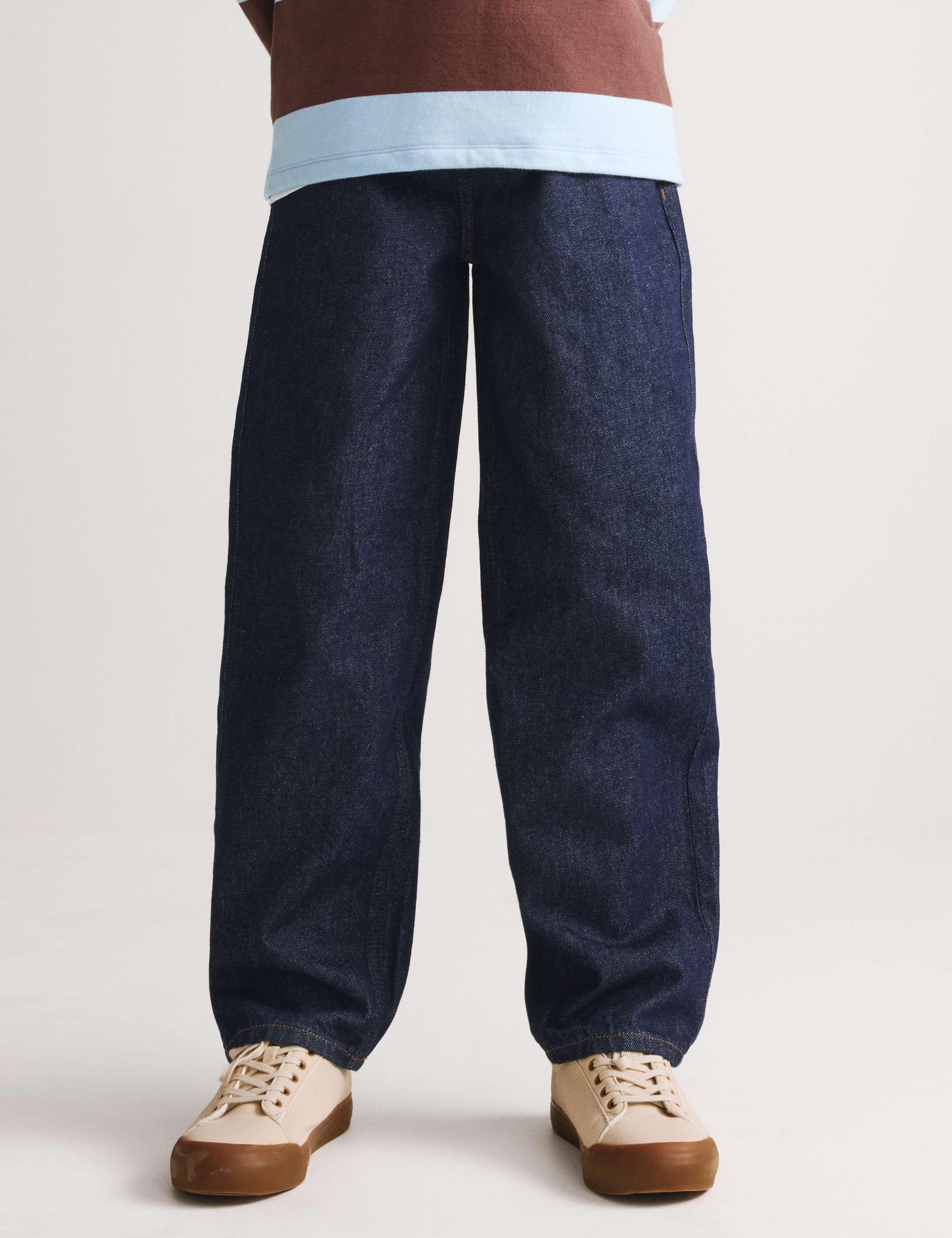 Pure Cotton Barrel Leg Jeans (6-16 Yrs) 3 of 8