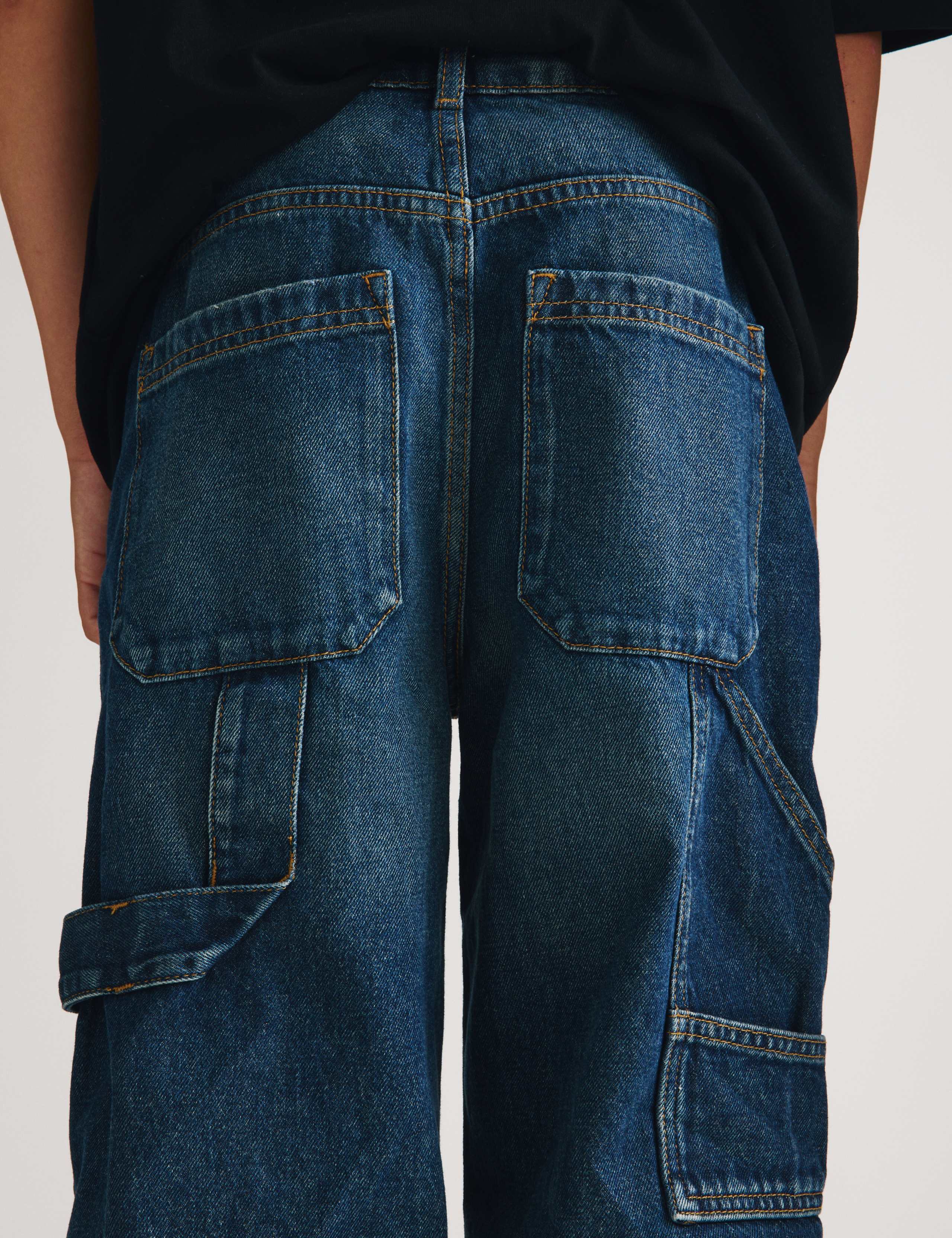 Pure Cotton Baggy Carpenter Jeans (6-16 Yrs) 4 of 8