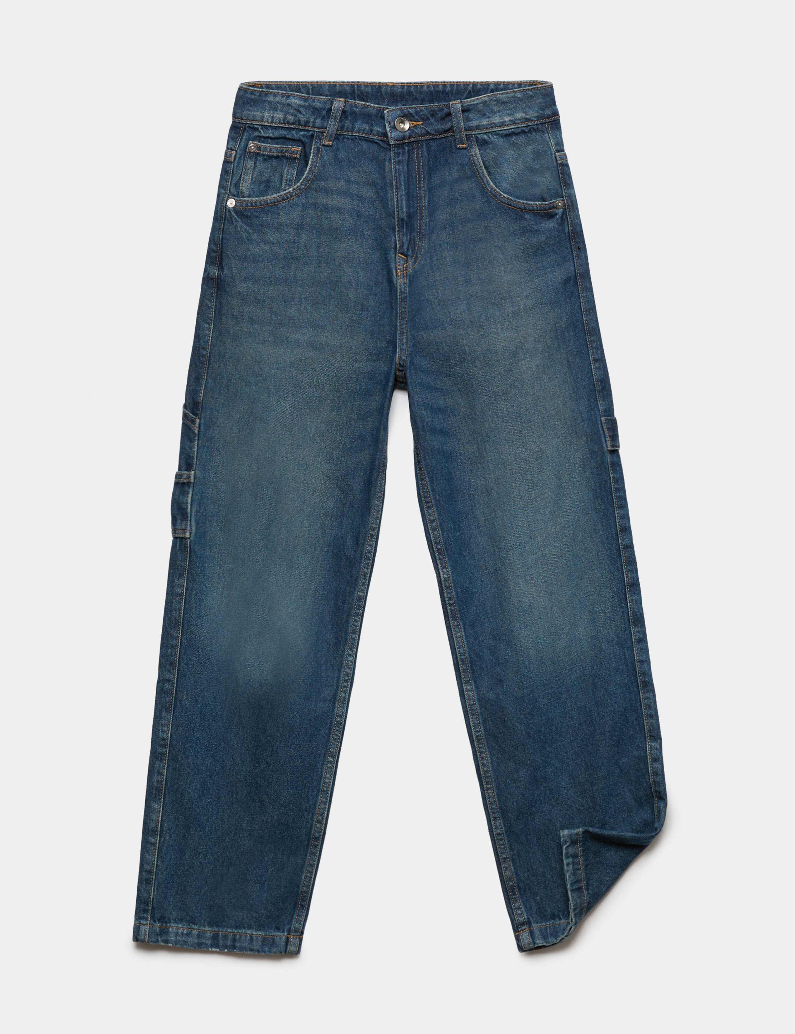 Pure Cotton Baggy Carpenter Jeans (6-16 Yrs) 2 of 8