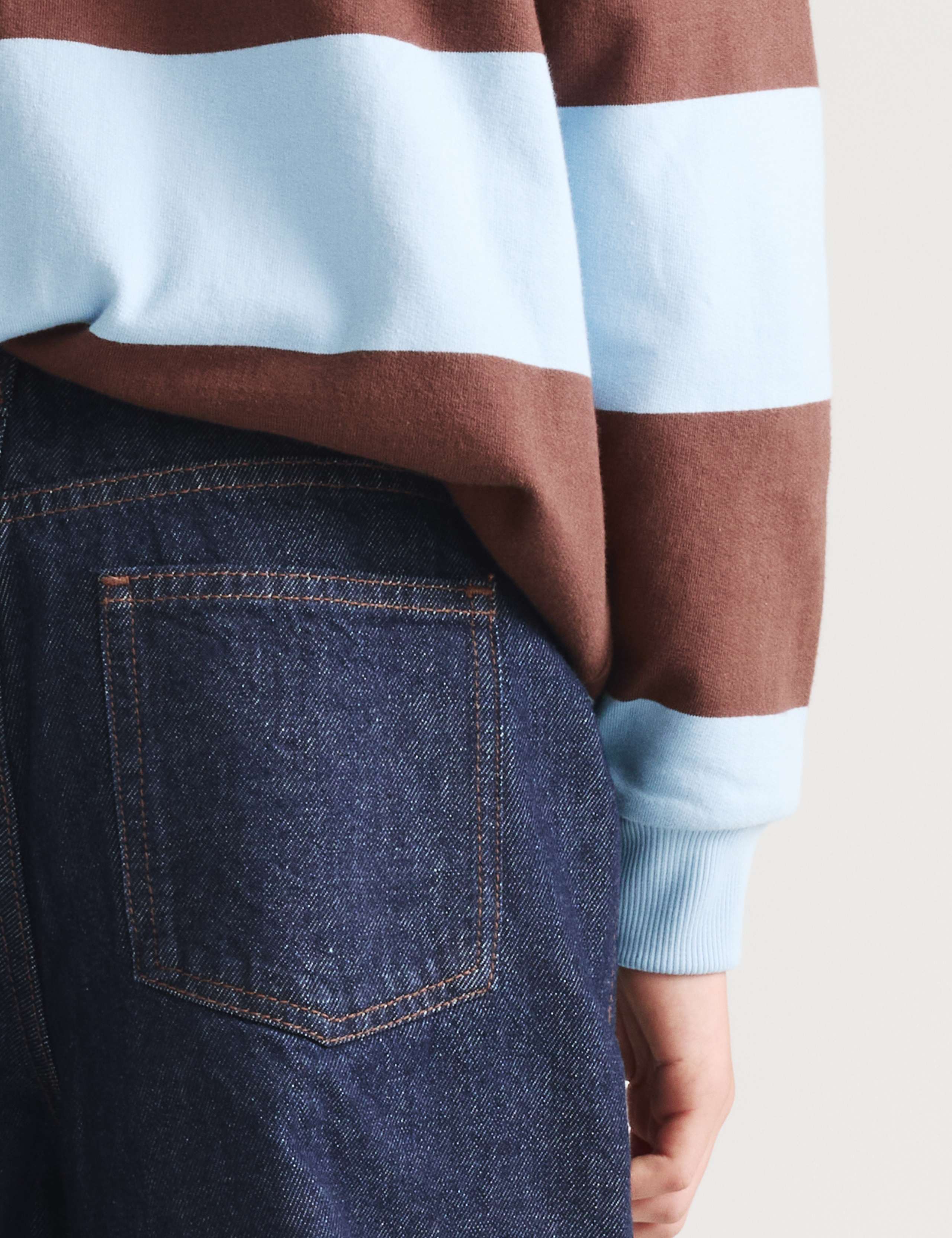 Relaxed Baggy Pure Cotton Jeans (6-16 Yrs) 4 of 8