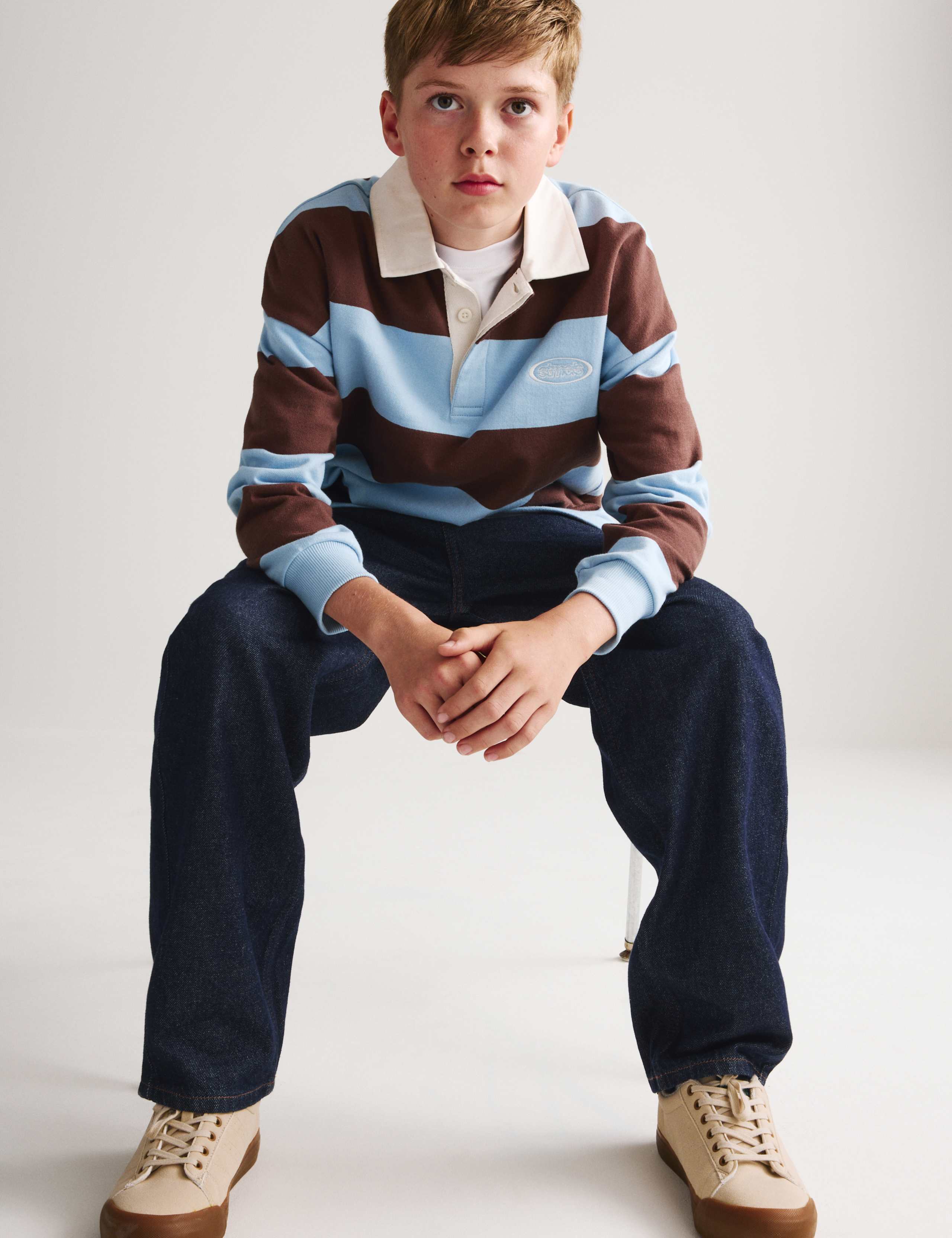 Relaxed Baggy Pure Cotton Jeans (6-16 Yrs) 6 of 8