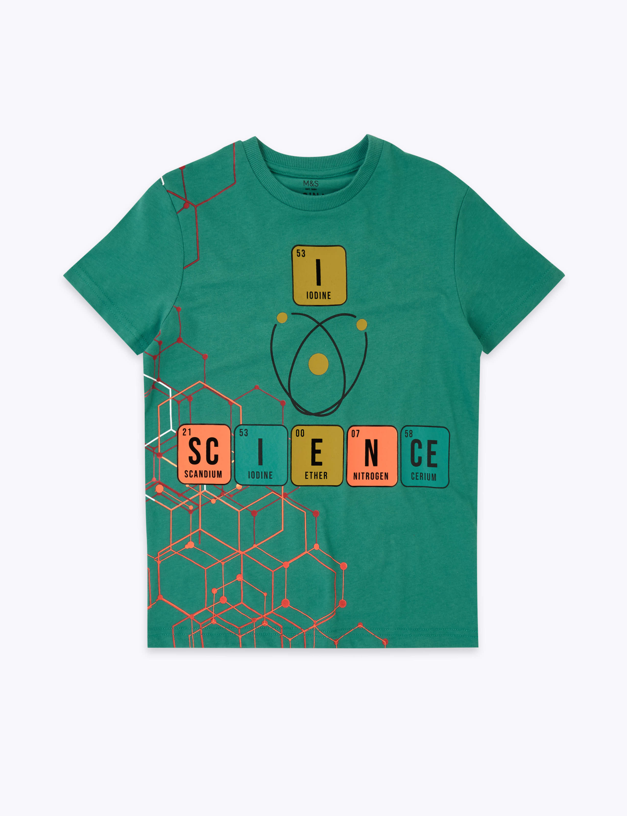 Pure Cotton Science Print T-Shirt (6-16 Yrs) 2 of 4