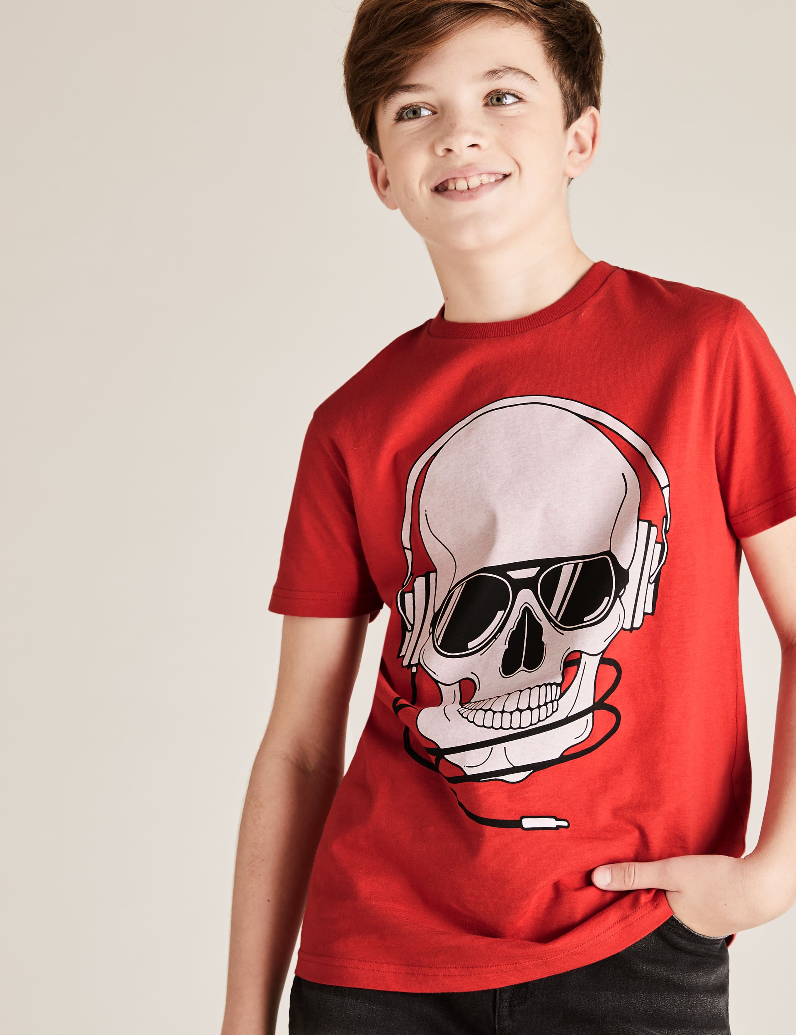 Pure Cotton Print T-Shirt (6-14 Yrs) 1 of 4