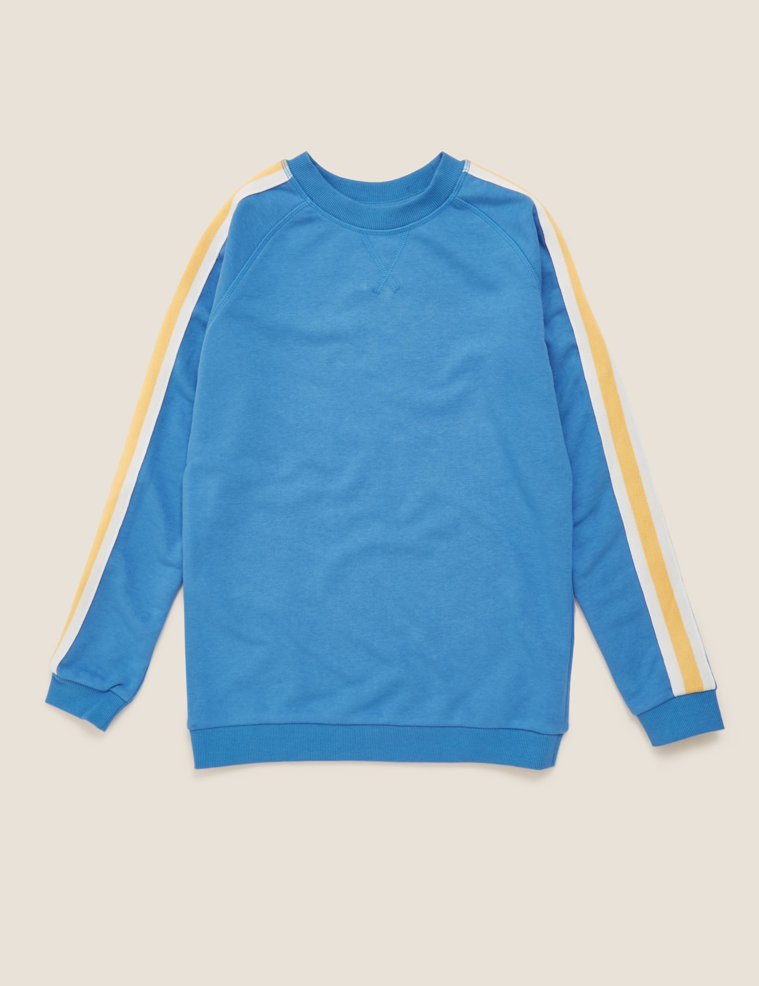 Cotton Raglan Striped Sweatshirt (6-16 Yrs) 2 of 4