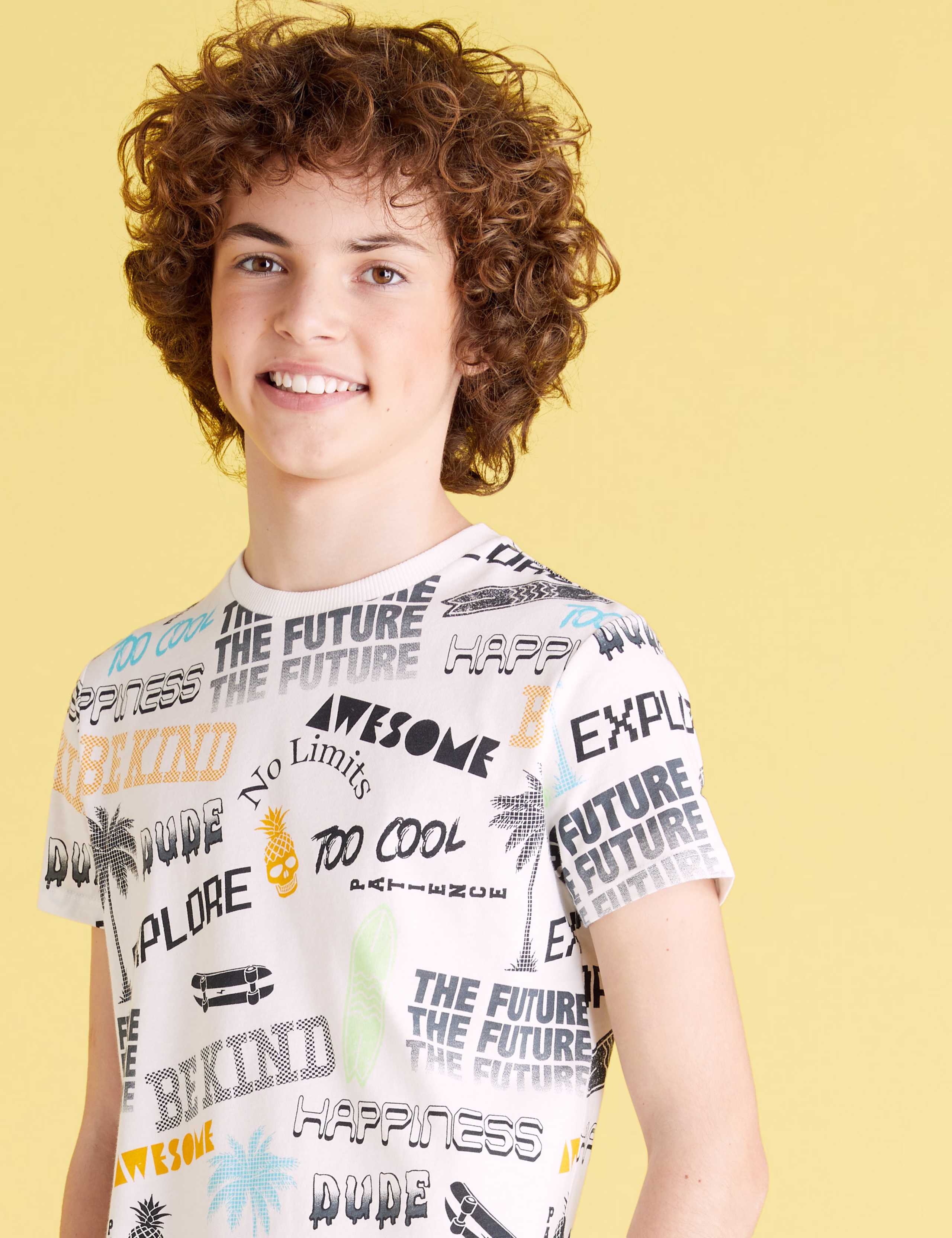Pure Cotton Slogan T-Shirt (6-16 Yrs) 1 of 4
