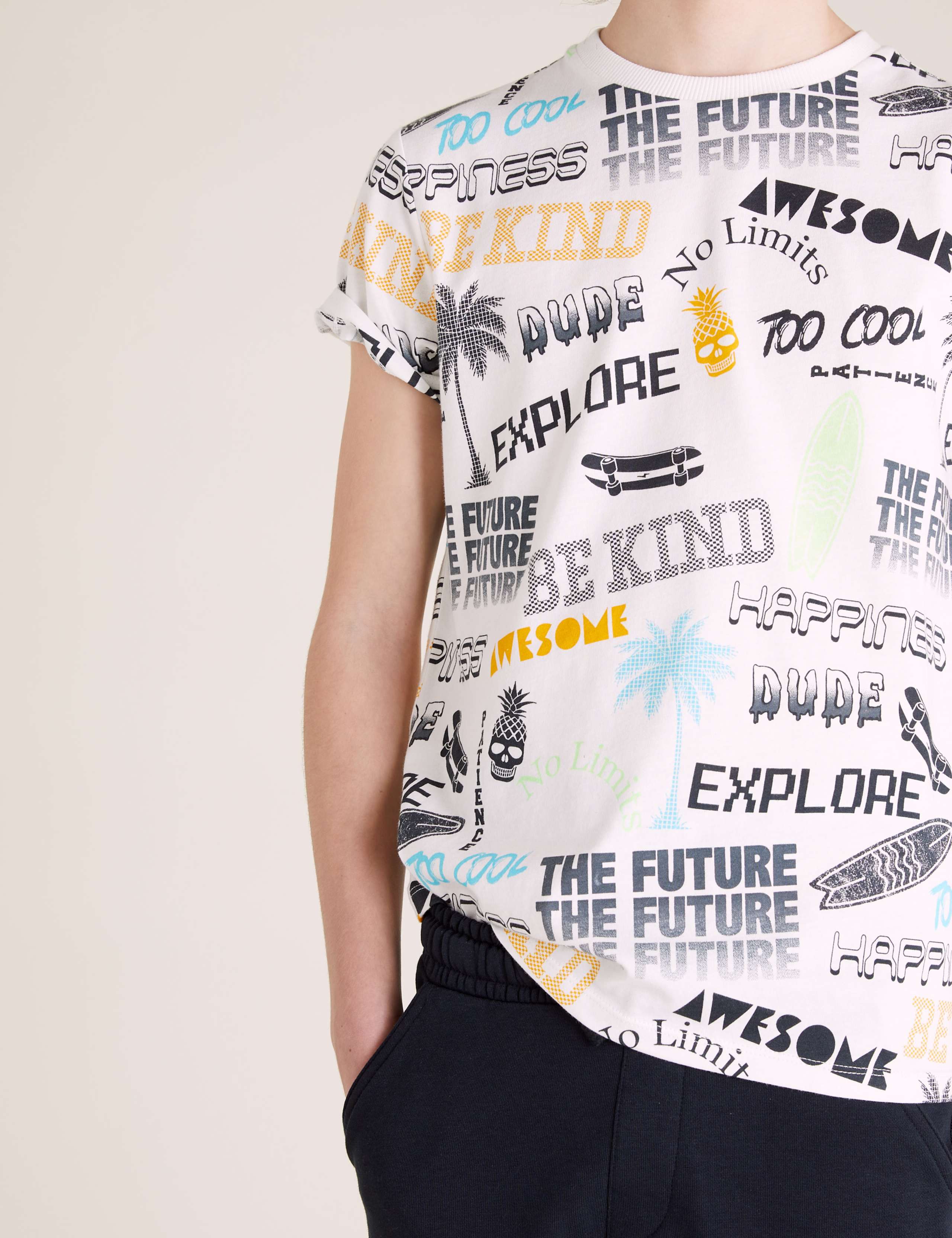 Pure Cotton Slogan T-Shirt (6-16 Yrs) 3 of 4