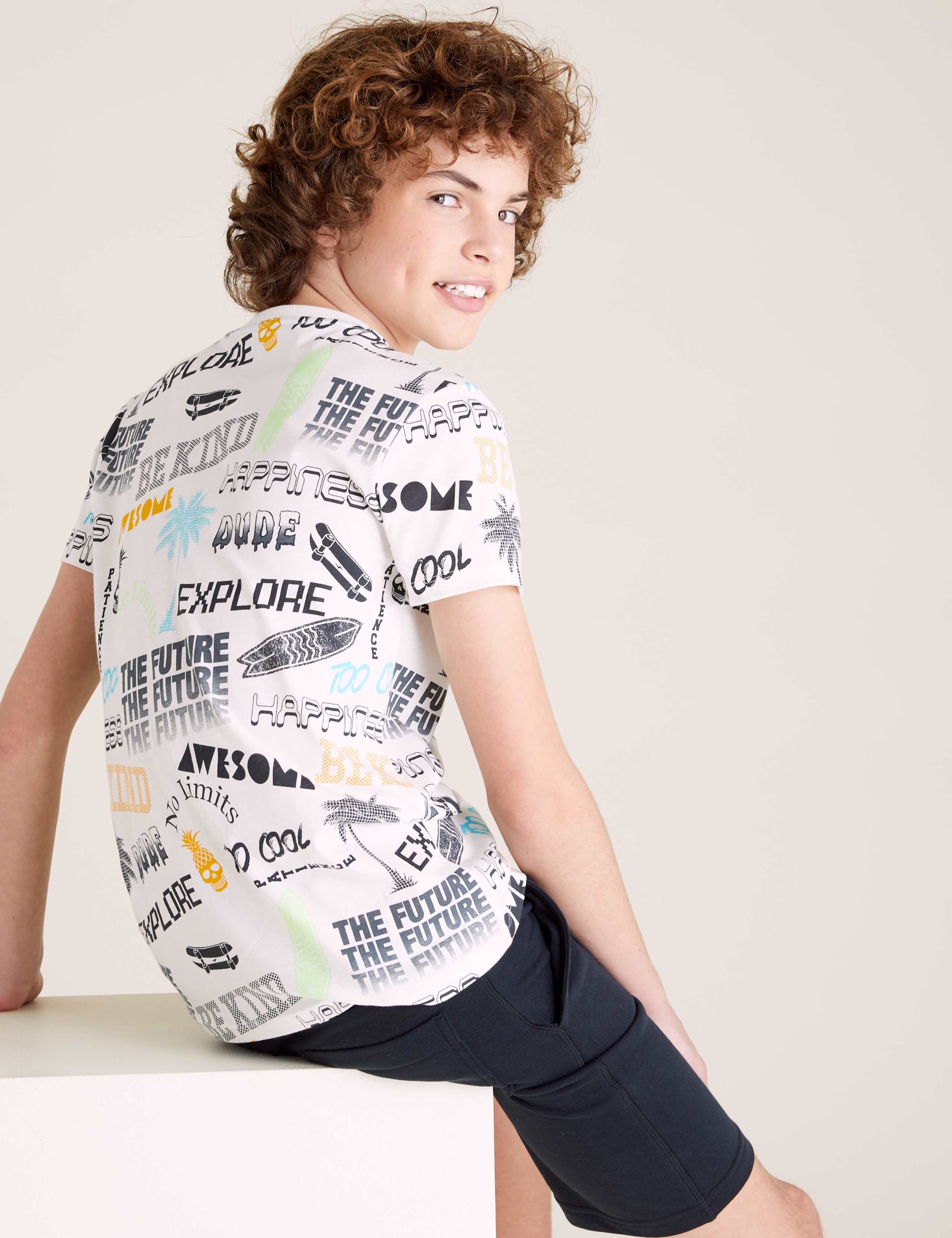 Pure Cotton Slogan T-Shirt (6-16 Yrs) 4 of 4