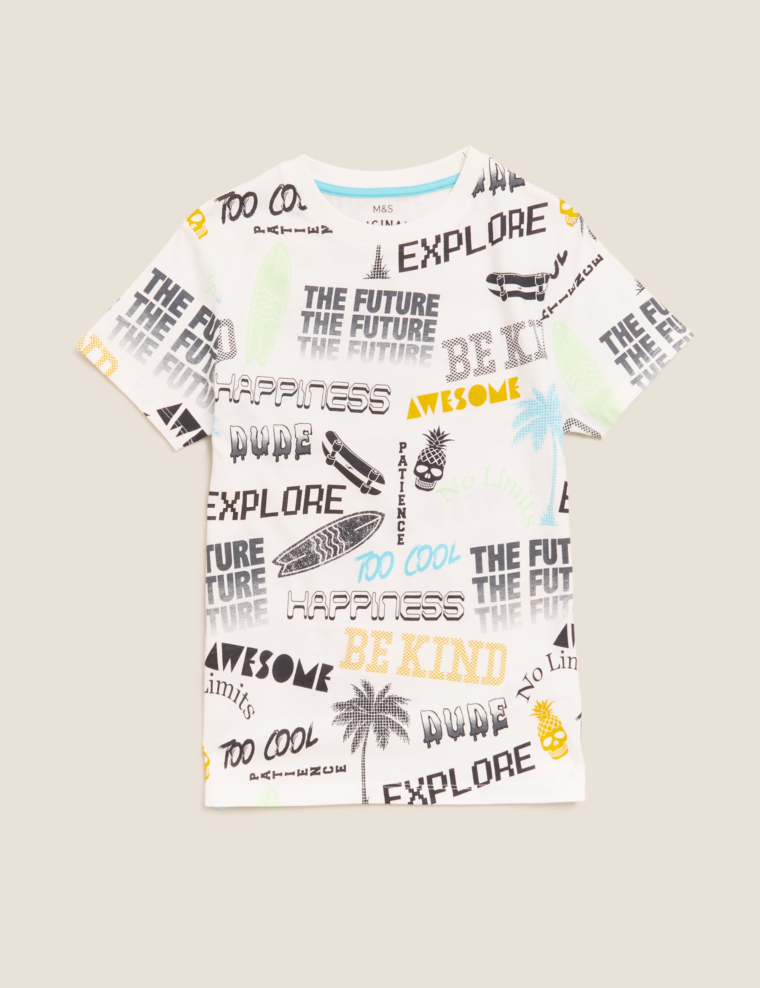 Pure Cotton Slogan T-Shirt (6-16 Yrs) 2 of 4
