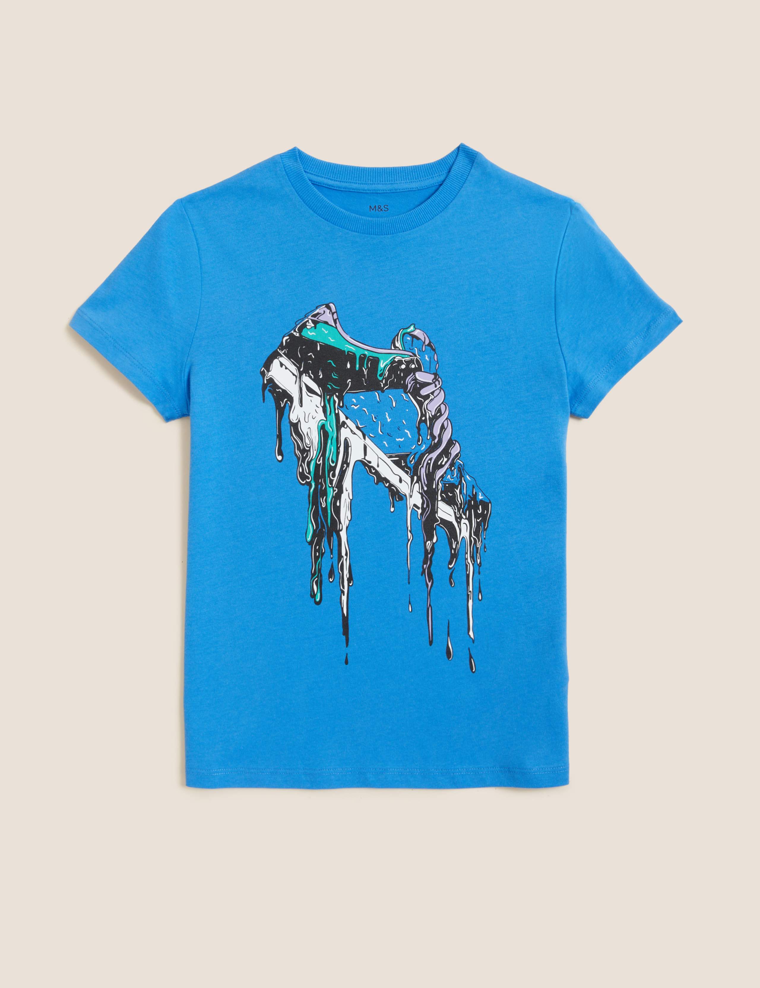 Pure Cotton Trainer Print T-Shirt (6-16 Yrs) 2 of 4