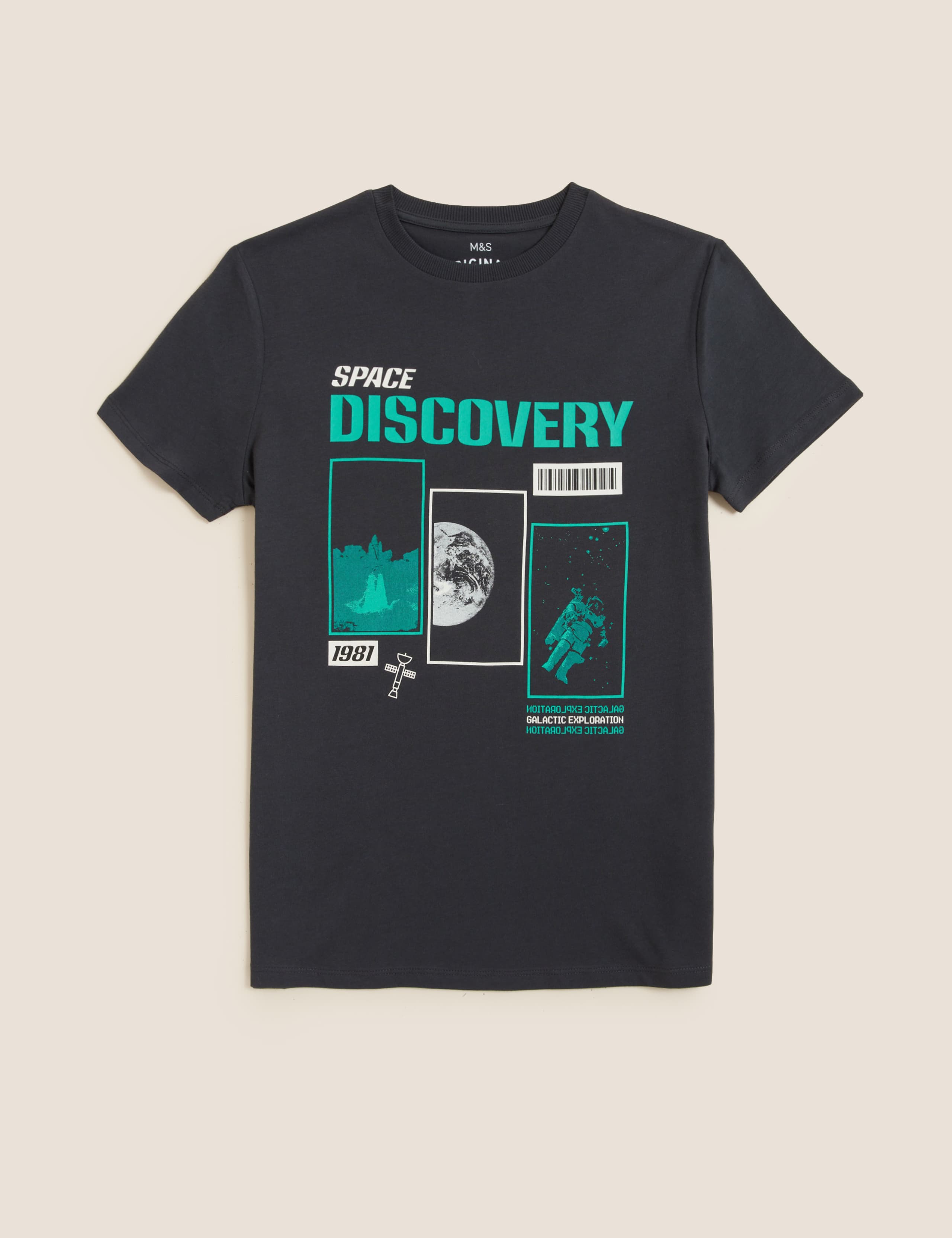 Pure Cotton Space T-Shirt (6-16 Yrs) 2 of 4