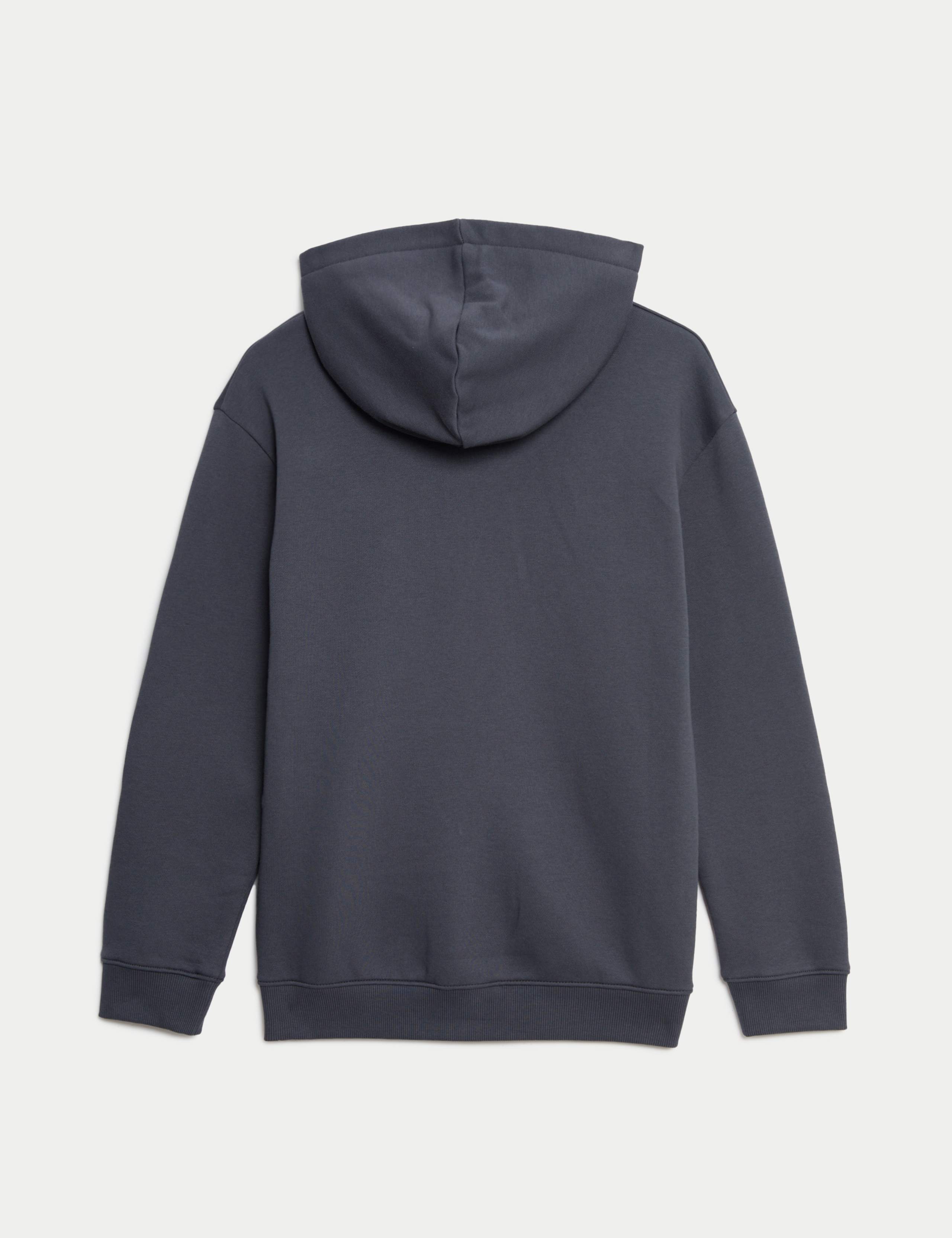 Cotton Rich Plain Zip Hoodie (6-16 Yrs) 3 of 3
