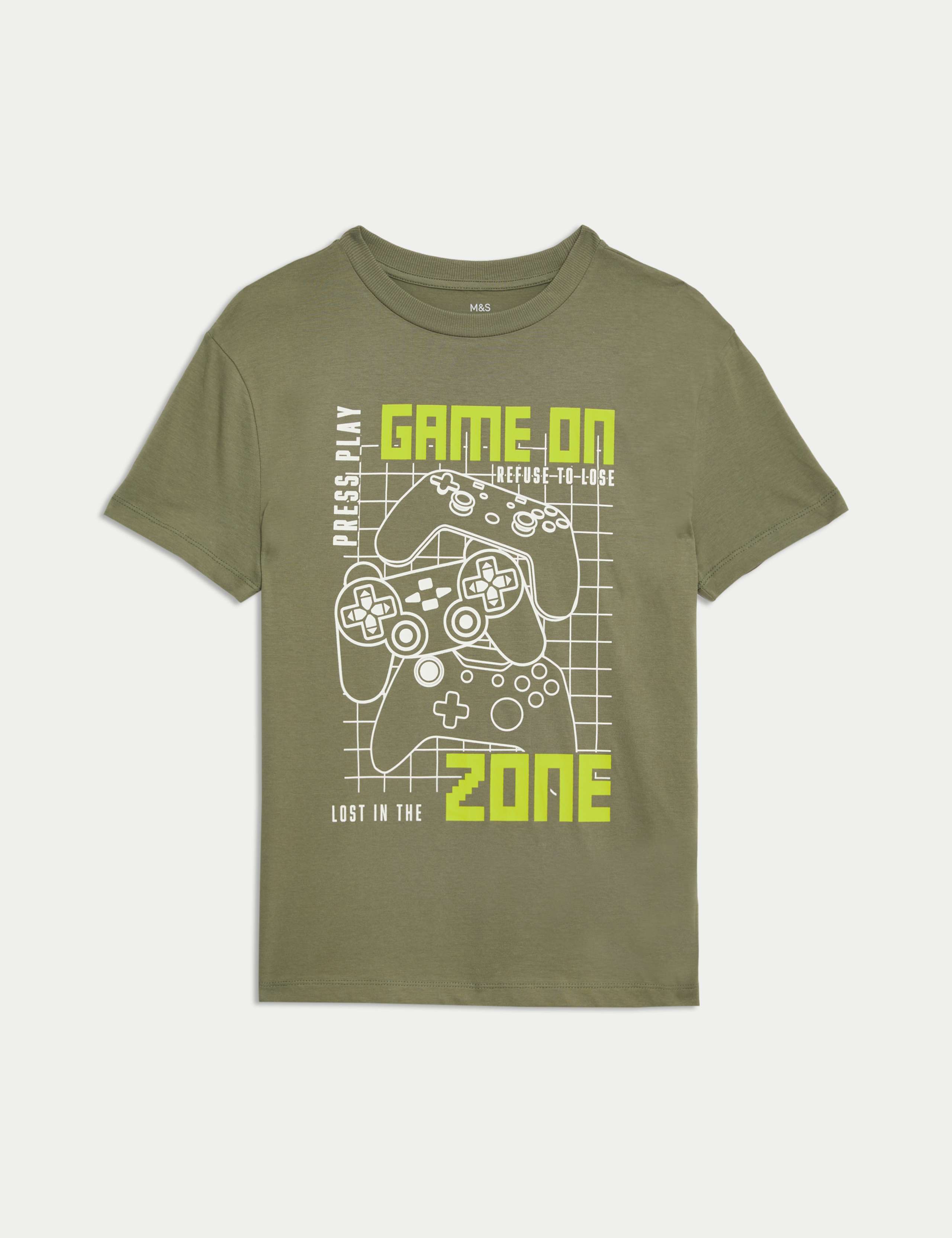 Pure Cotton Gaming Graphic T-Shirt (6-16 Yrs) 1 of 2