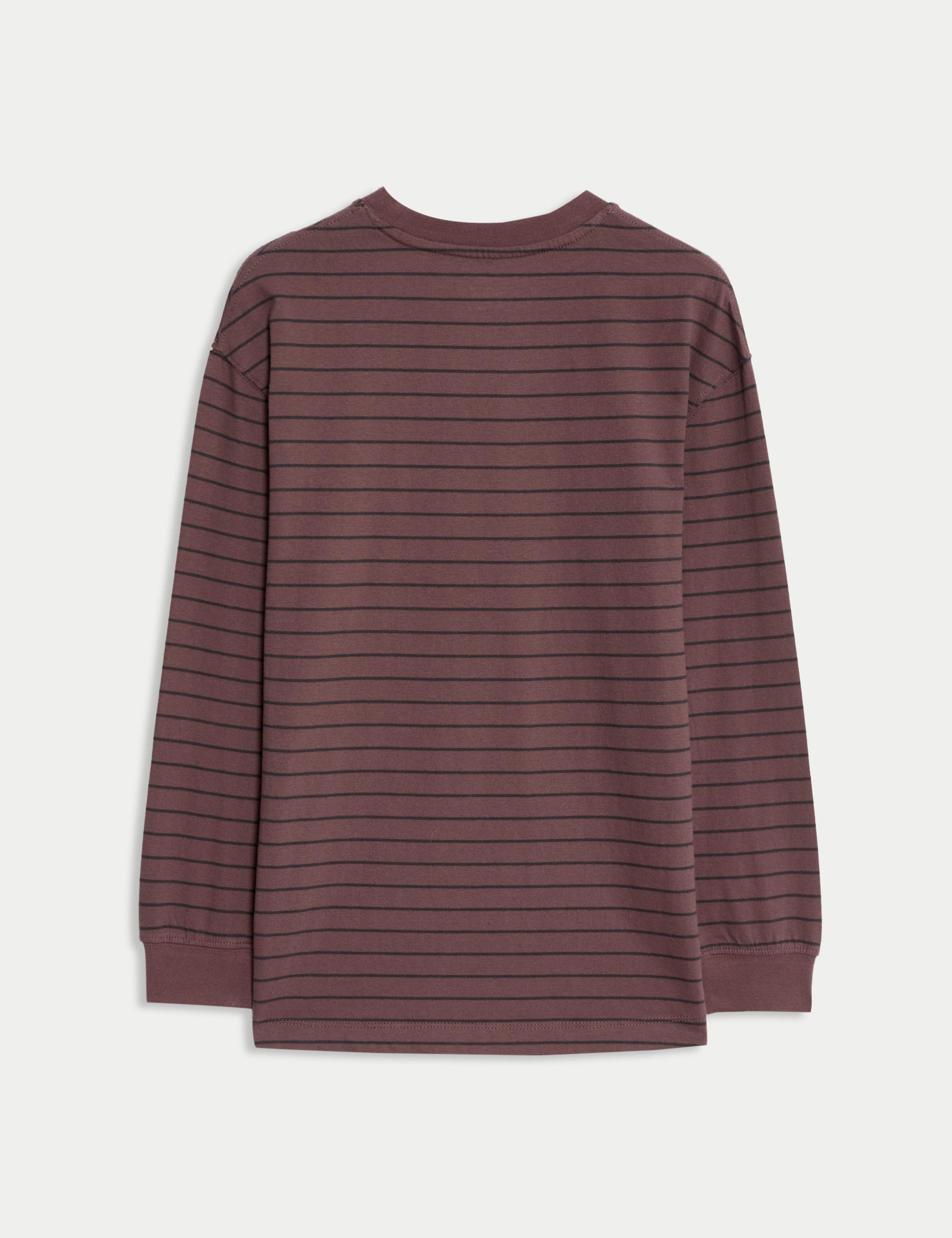 Pure Cotton Striped Top (6-16 Yrs) 2 of 2