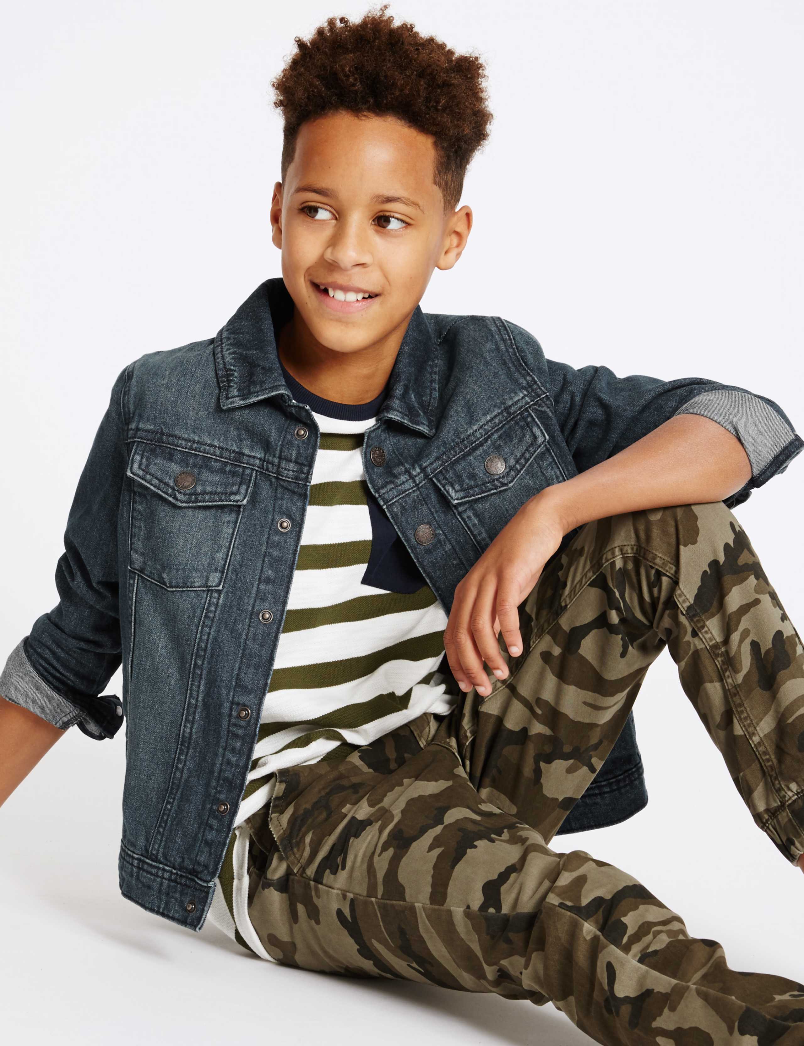 Pure Cotton Denim Jacket (3-14 Years) 1 of 5