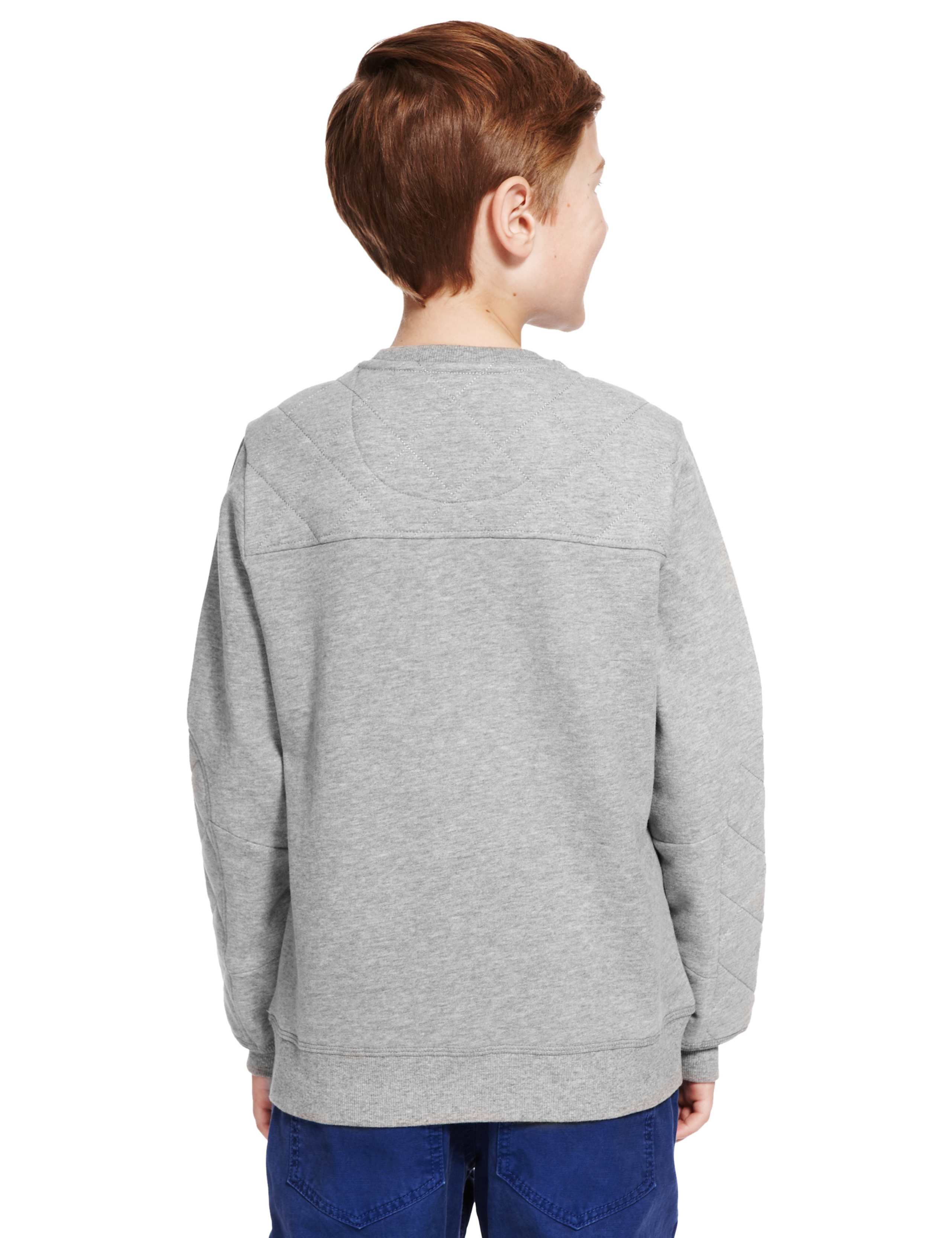 Cotton Rich Panelled Quilted Sweat Top 4 of 4