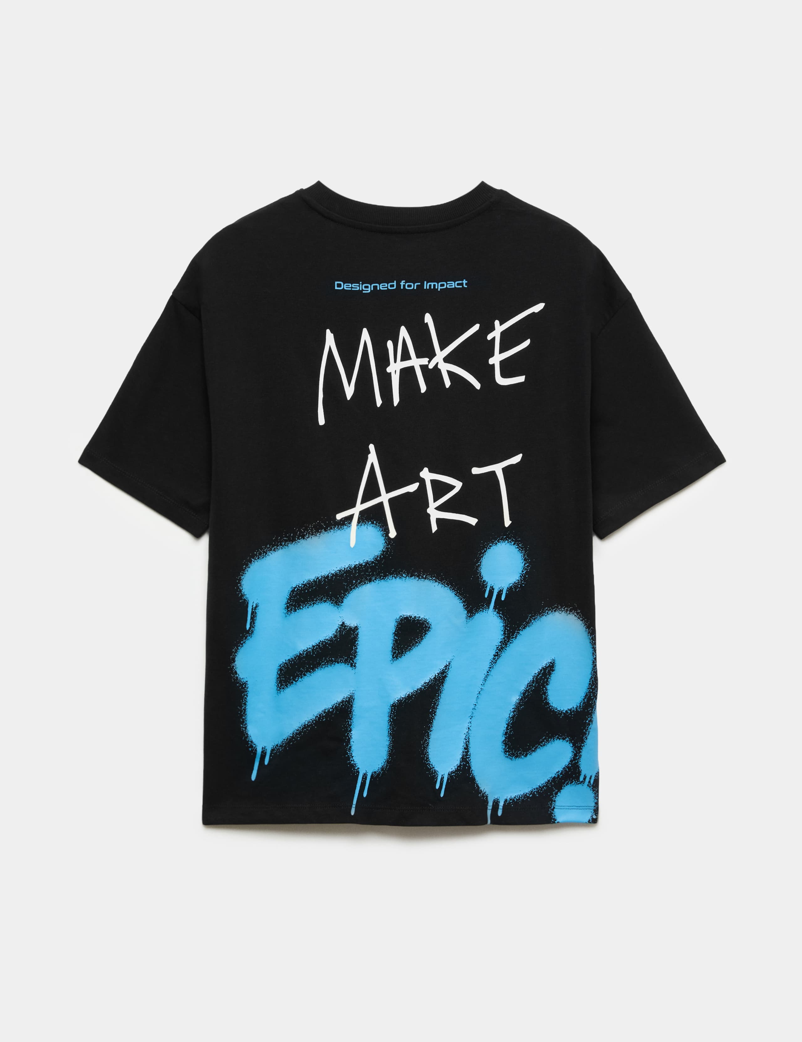 Pure Cotton Graphic Round Neck T-Shirt 2 of 2