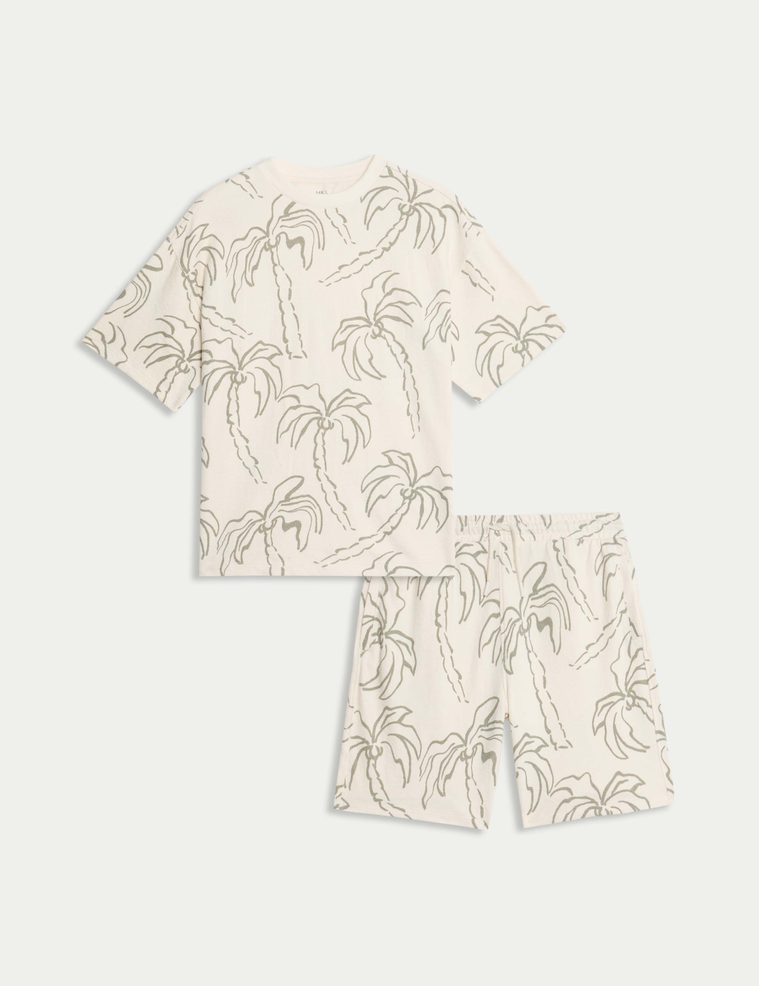 2pc Pure Cotton Palm Tree T-Shirt and Shorts (6-16 Yrs) 2 of 5