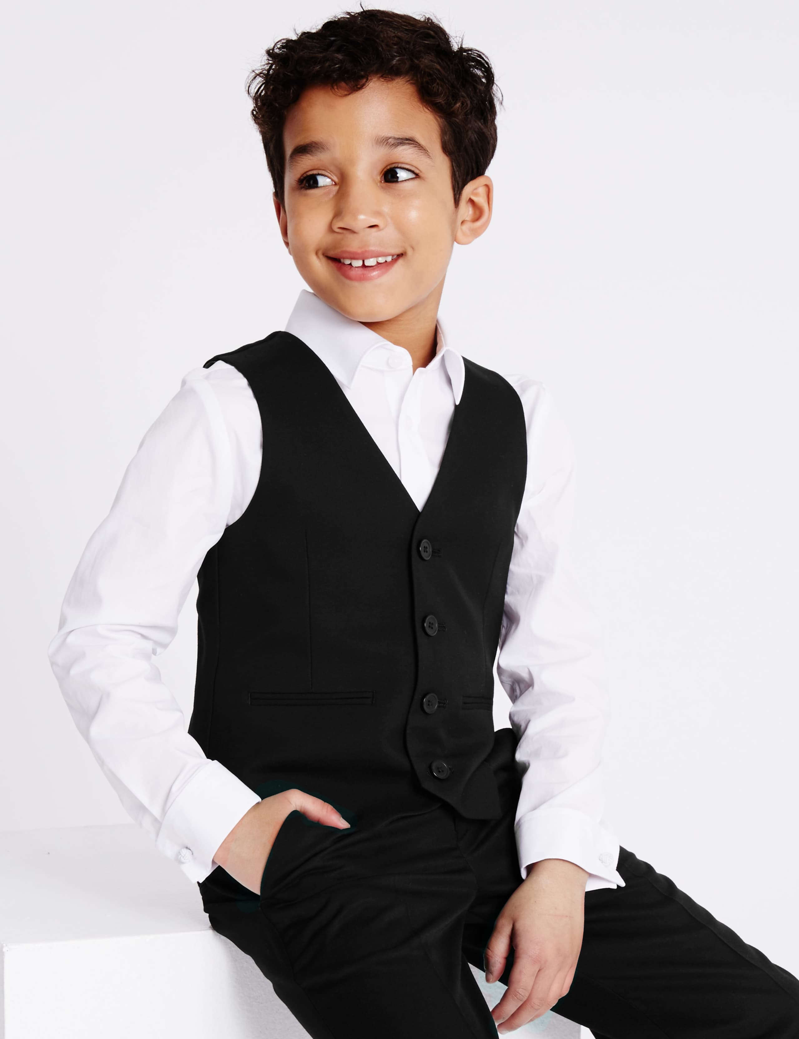 4 Button Waistcoat (3-14 Years) 1 of 7