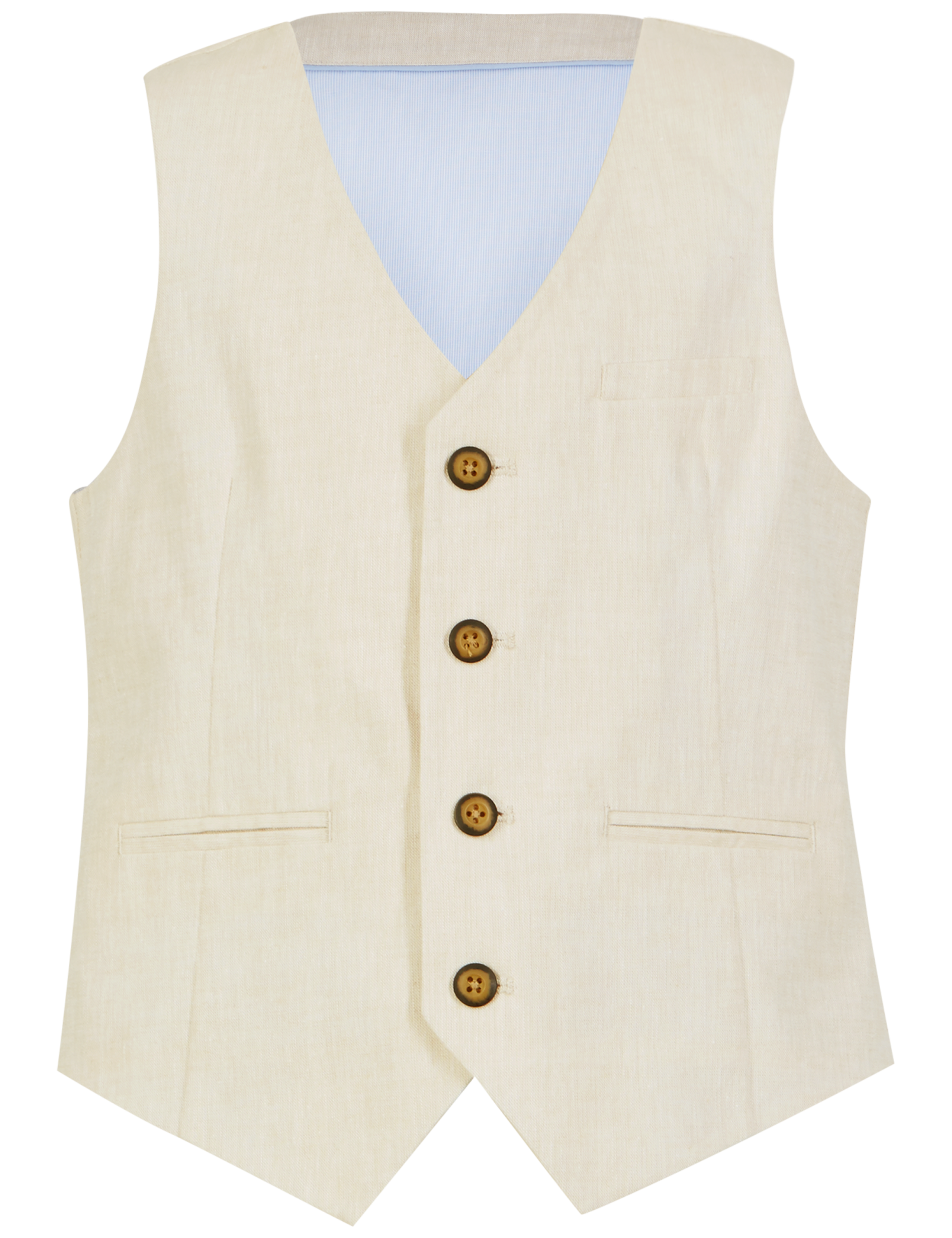 Linen Blend 4 Button Waistcoat (3-14 Years) 6 of 7