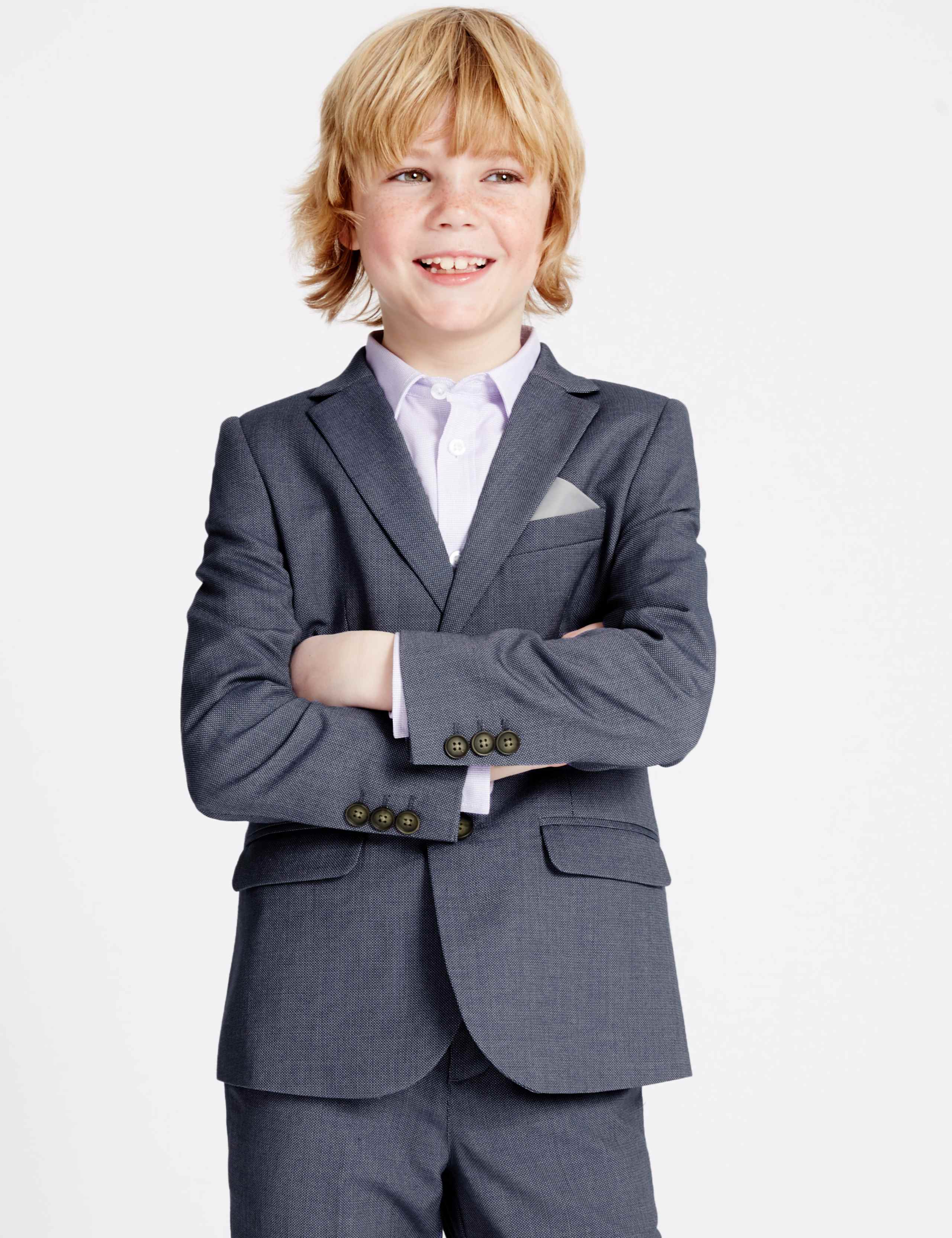 Notch Lapel Textured Blazer (3-14 Years) 5 of 10