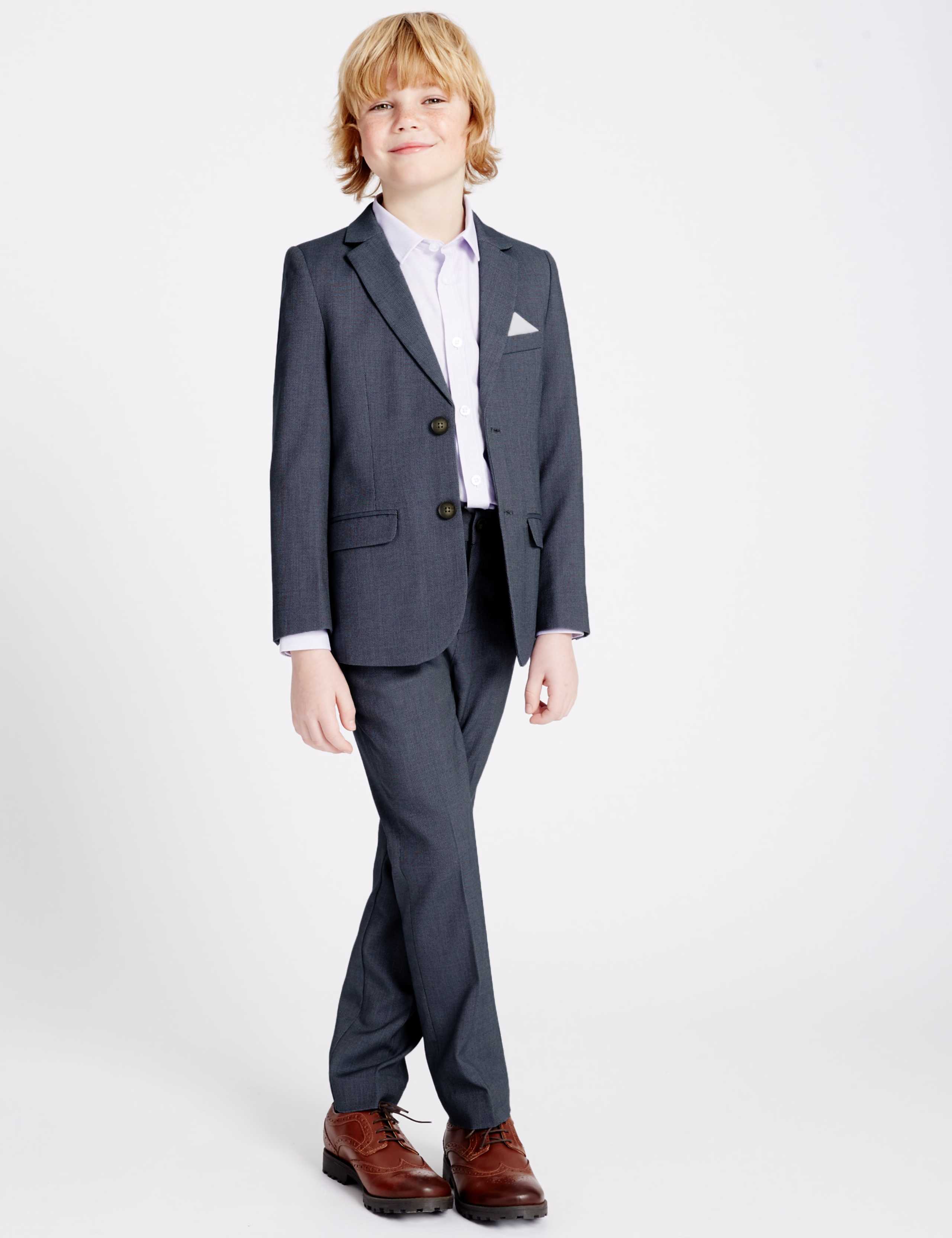 Notch Lapel Textured Blazer (3-14 Years) 6 of 10