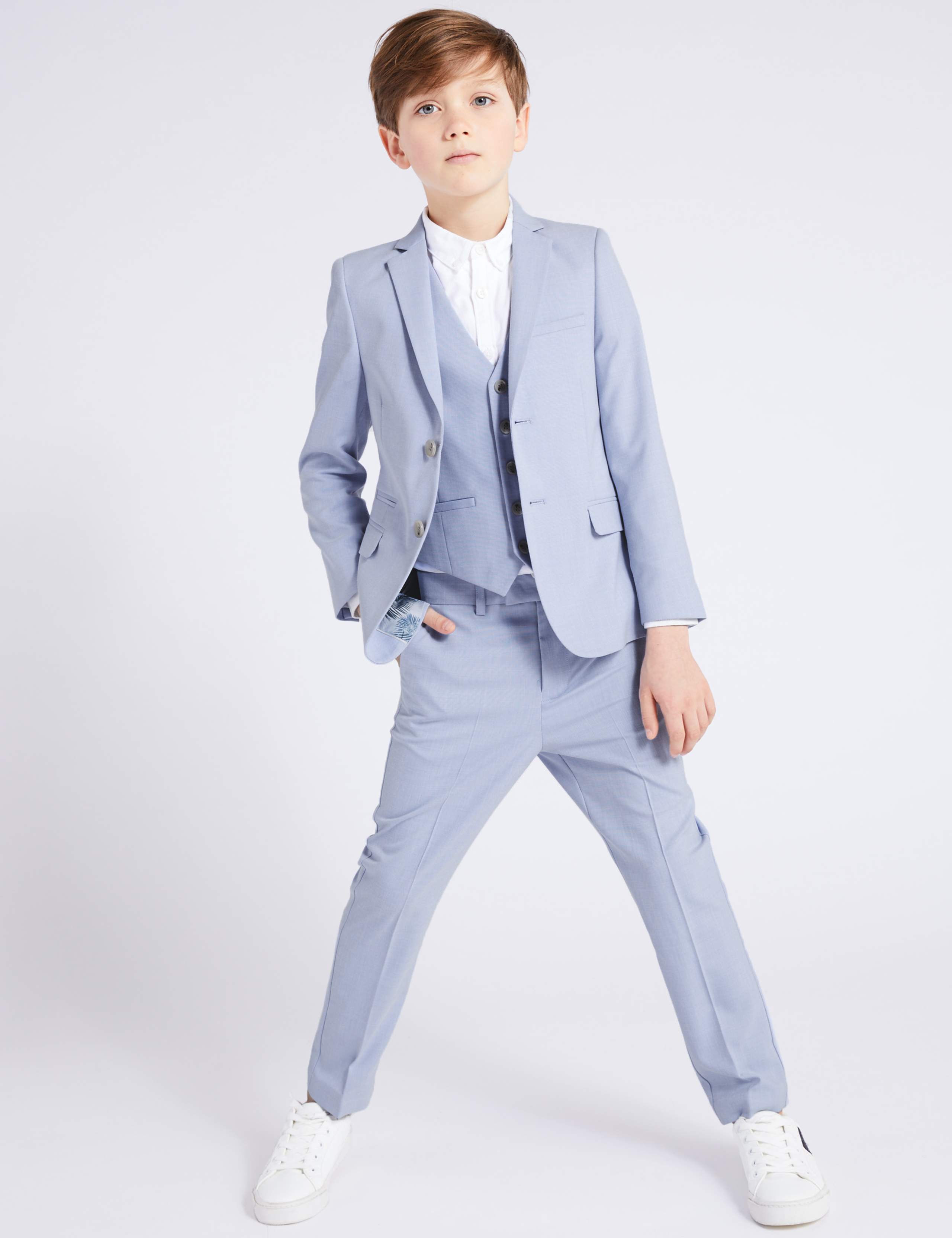 Blue Suit Trousers (3-16 Years) 1 of 3