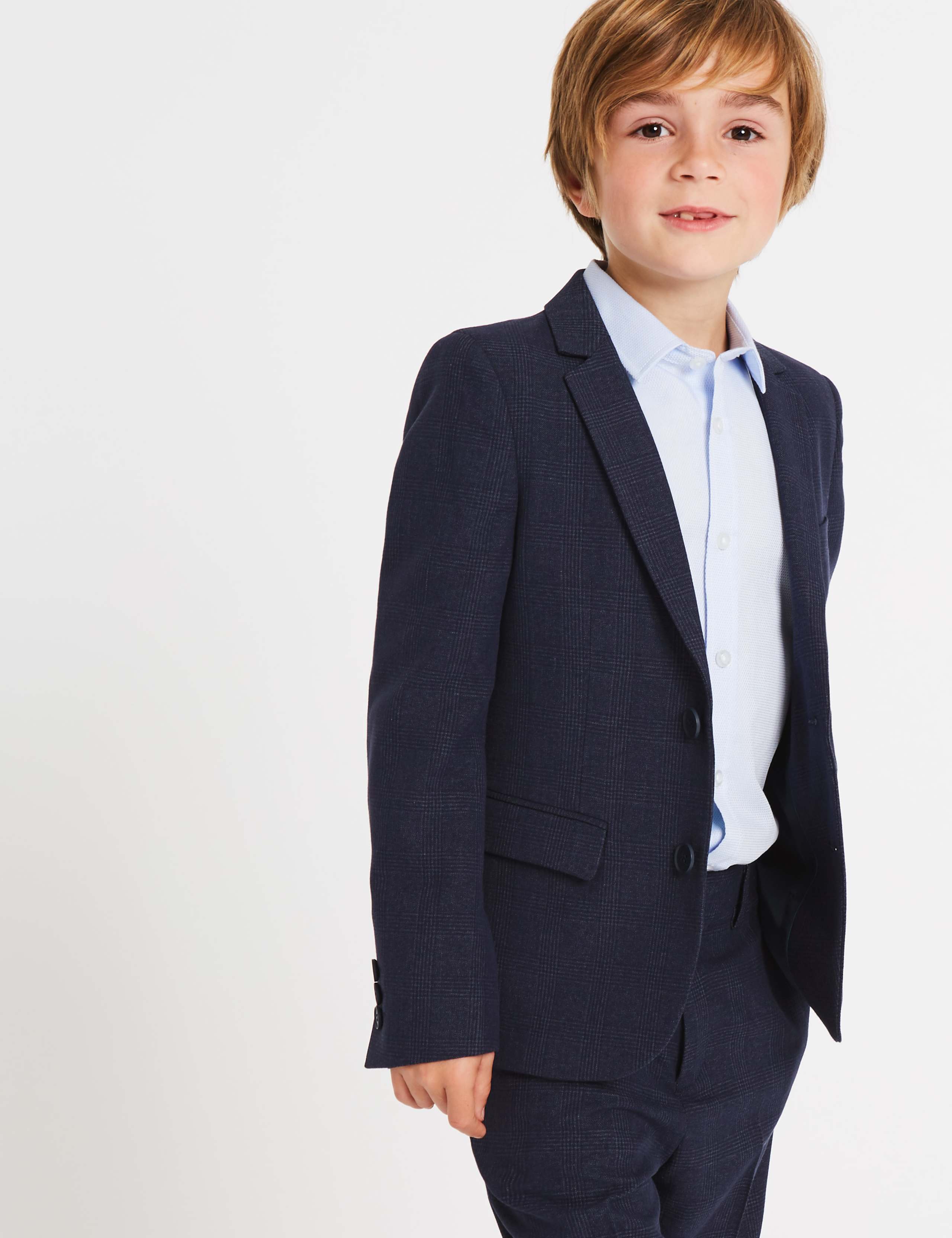 Checked V-Neck Jacket (3-14 Years) 5 of 9