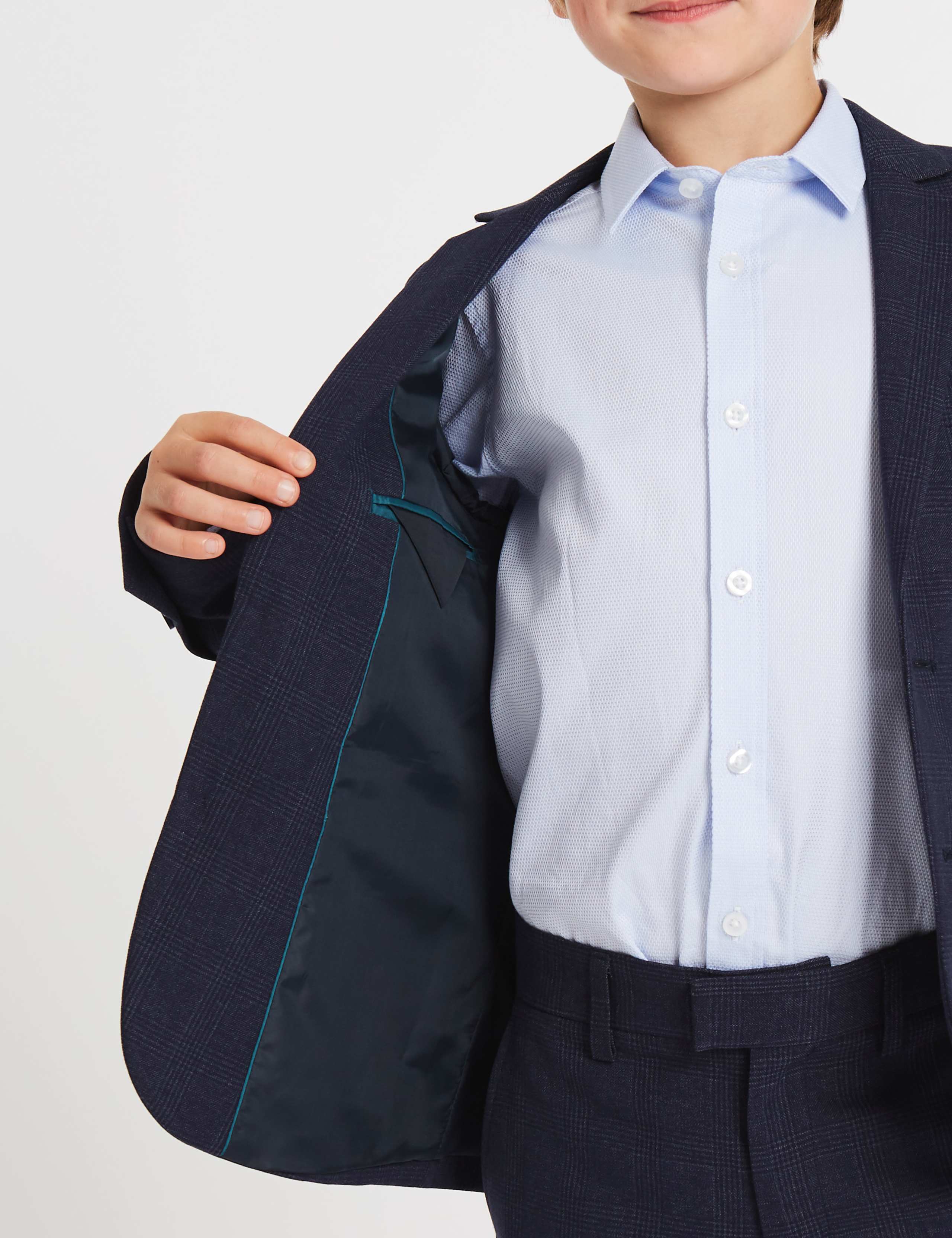 Checked V-Neck Jacket (3-14 Years) 6 of 9