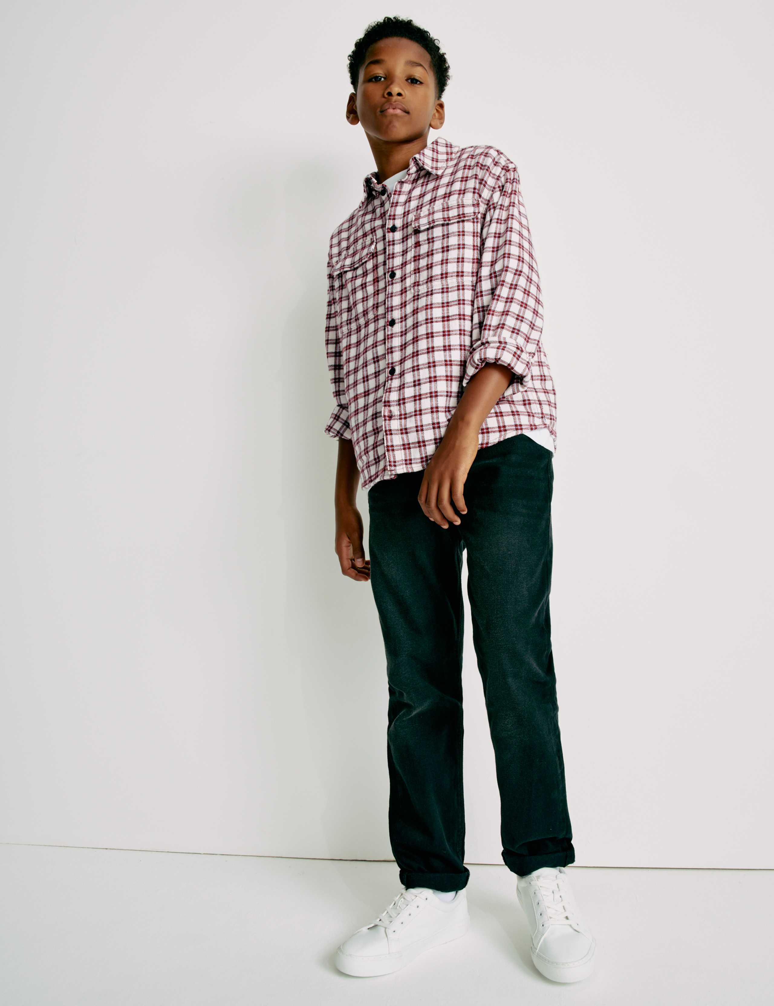 Pure Cotton Micro Checked Shirt (6-16 Yrs) 5 of 5