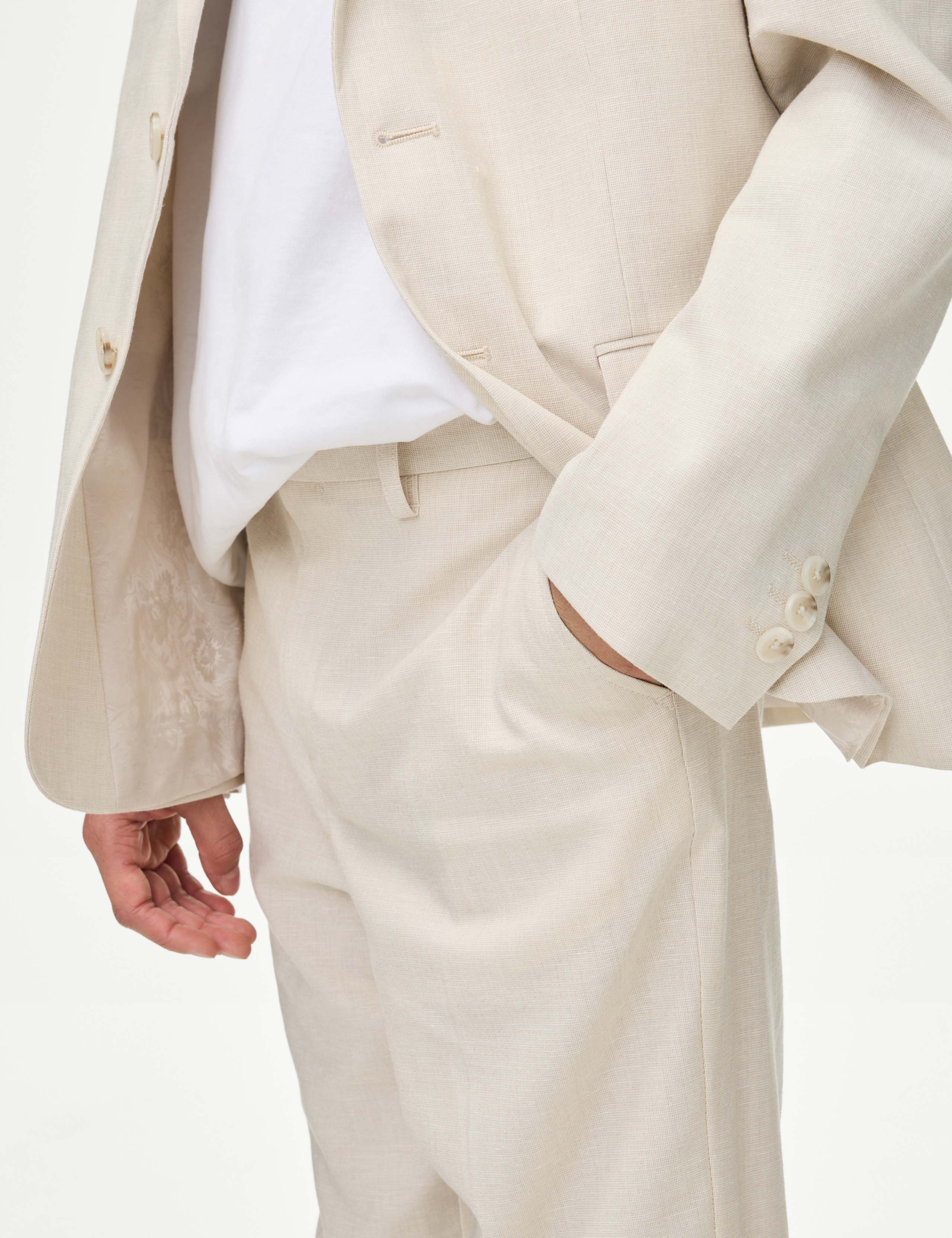 Suit Trousers with Linen (2-16 Yrs) 3 of 5
