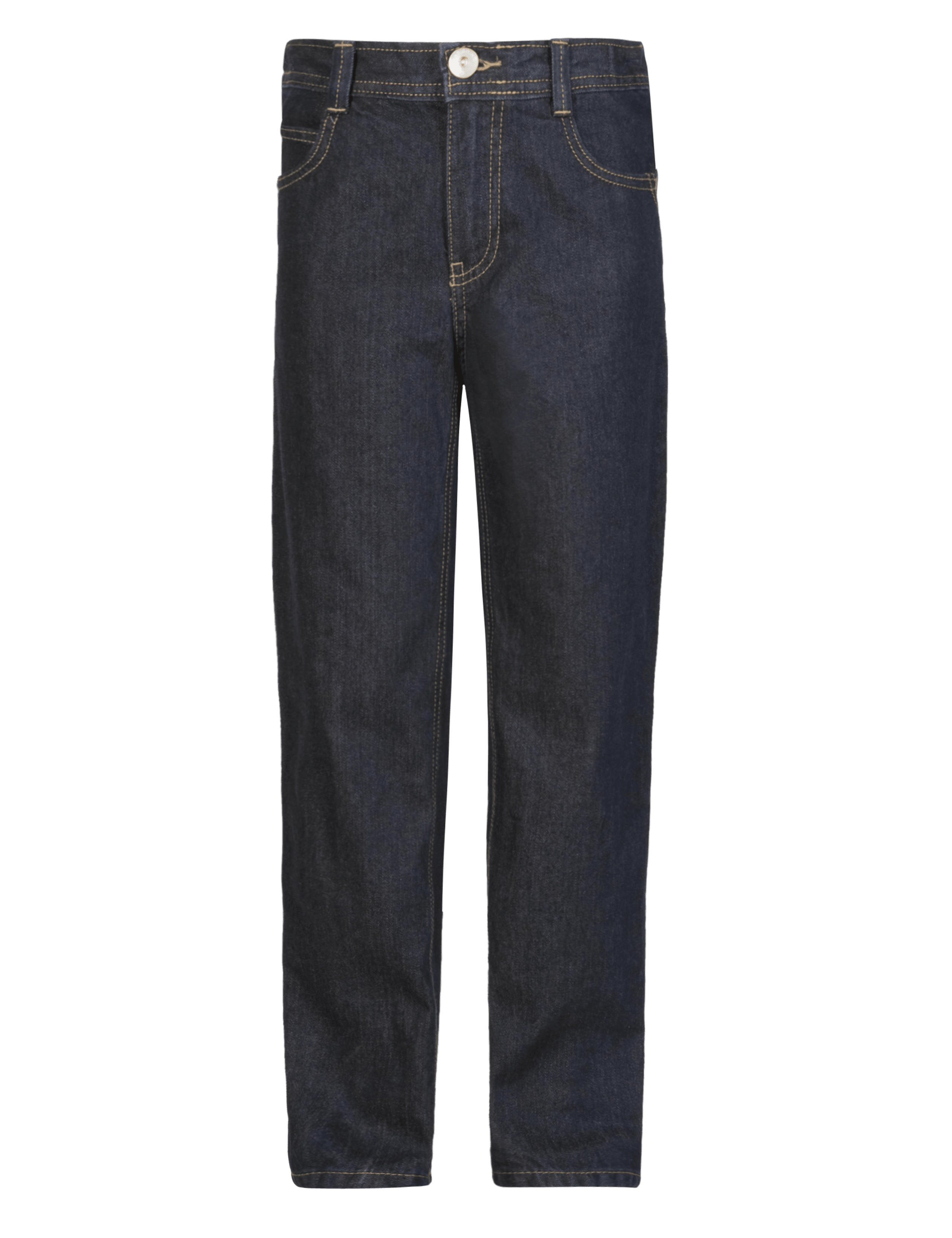 Pure Cotton Adjustable Waist Straight Leg Jeans (5-14 Years) 2 of 7