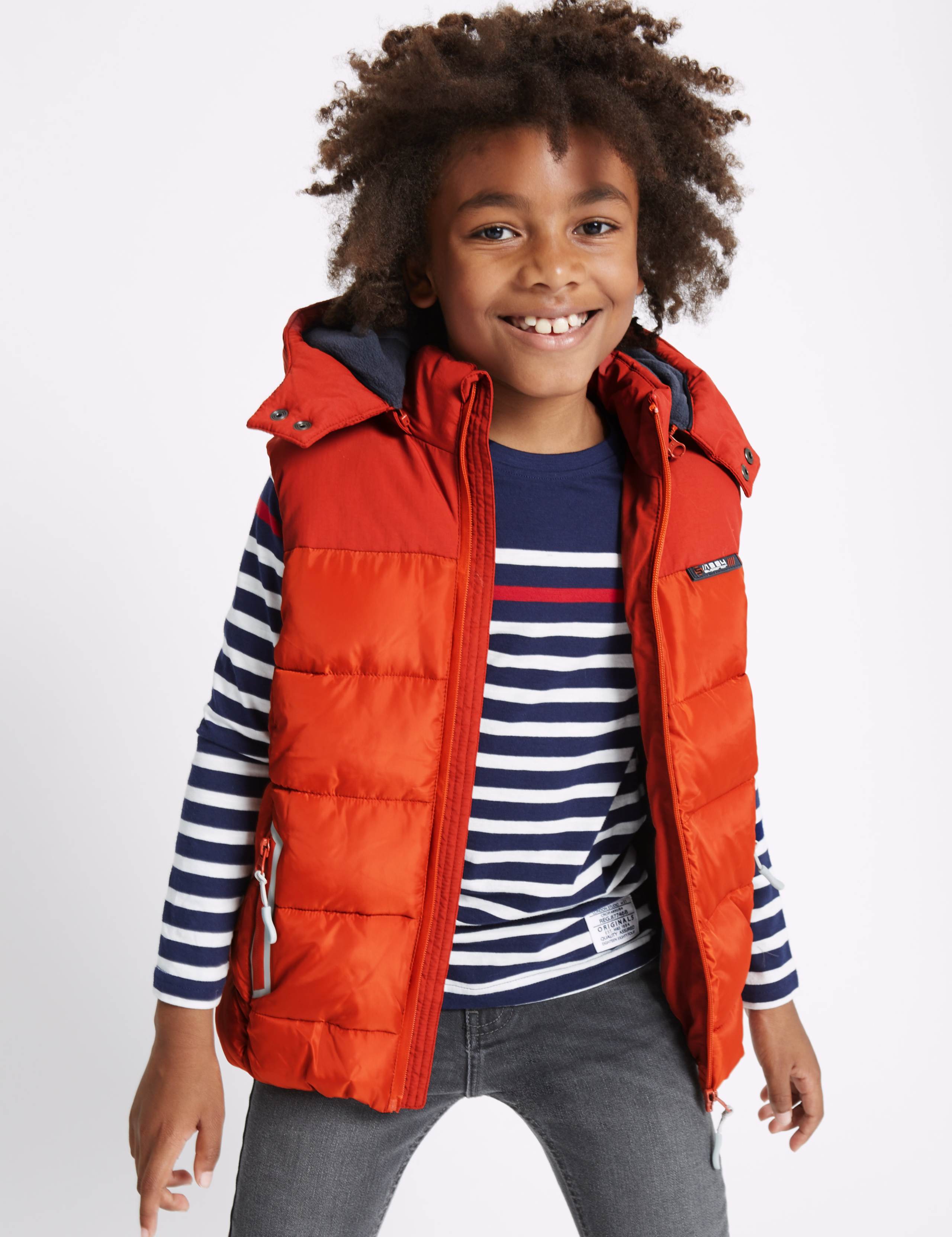 2 Pocket Hooded Gilet with Stormwear™ (3-14 Years) 1 of 6