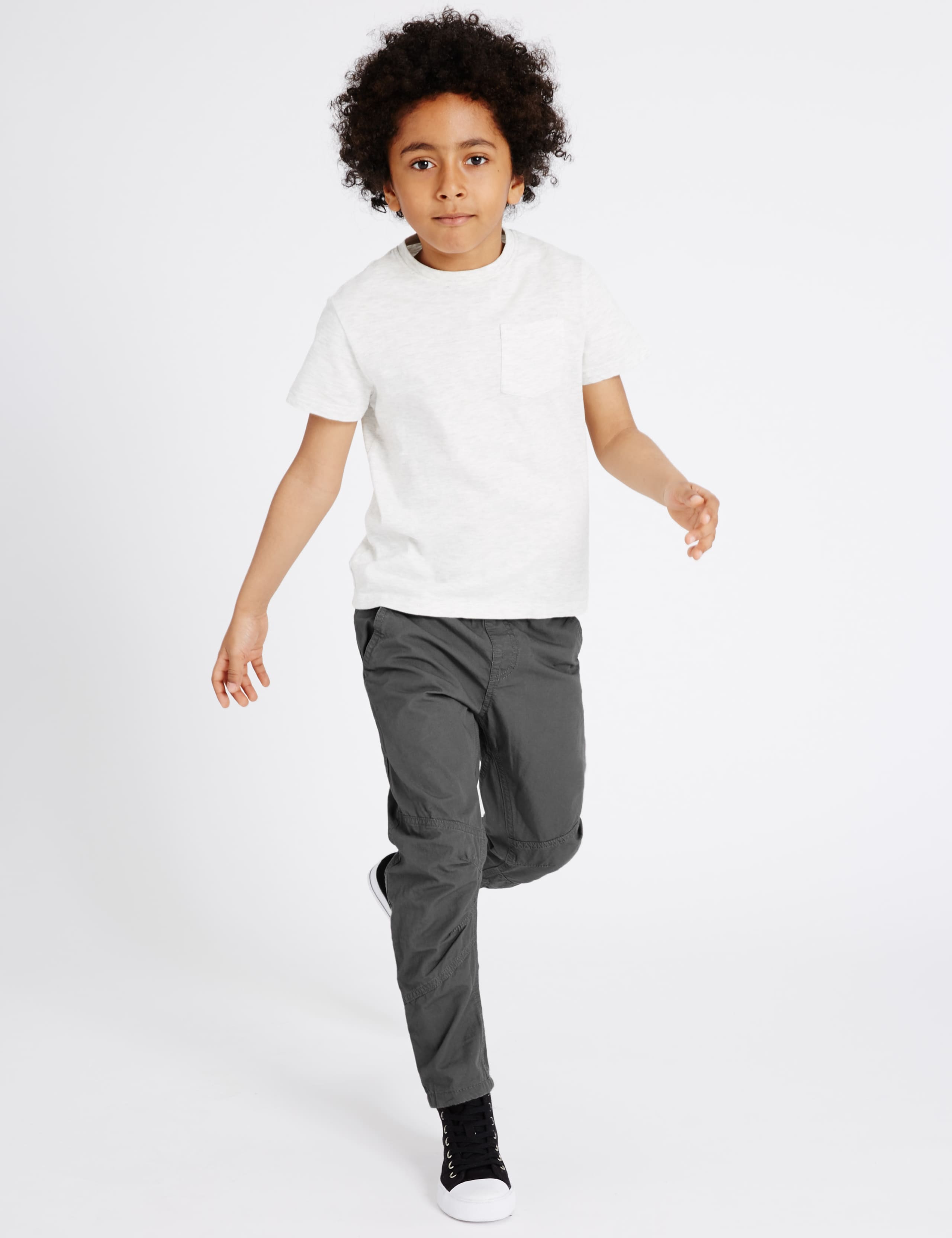 Pure Cotton Trousers (5-14 Years) 1 of 6