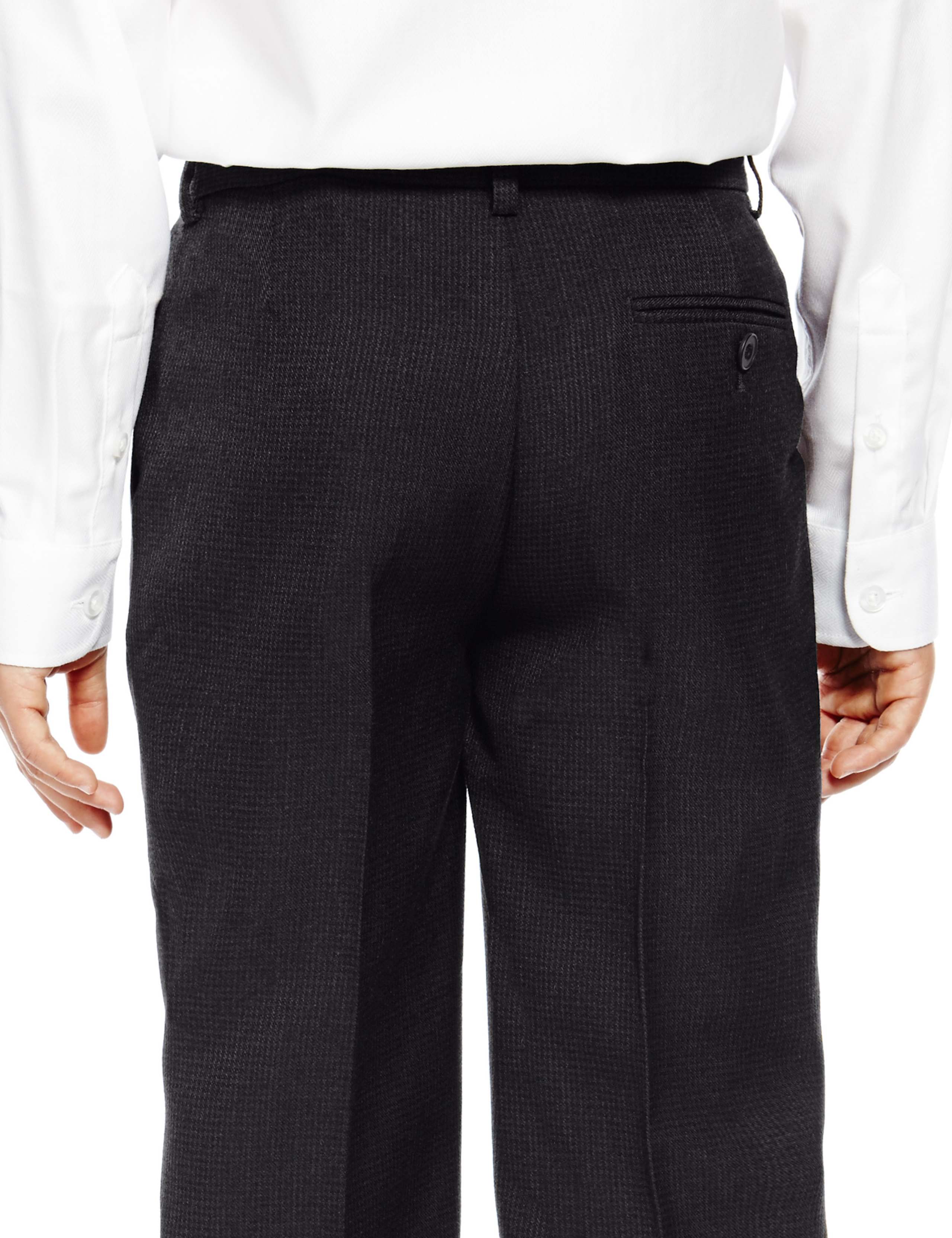 Supercrease™ Adjustable Waist Textured Trousers (5-14 Years) 3 of 4