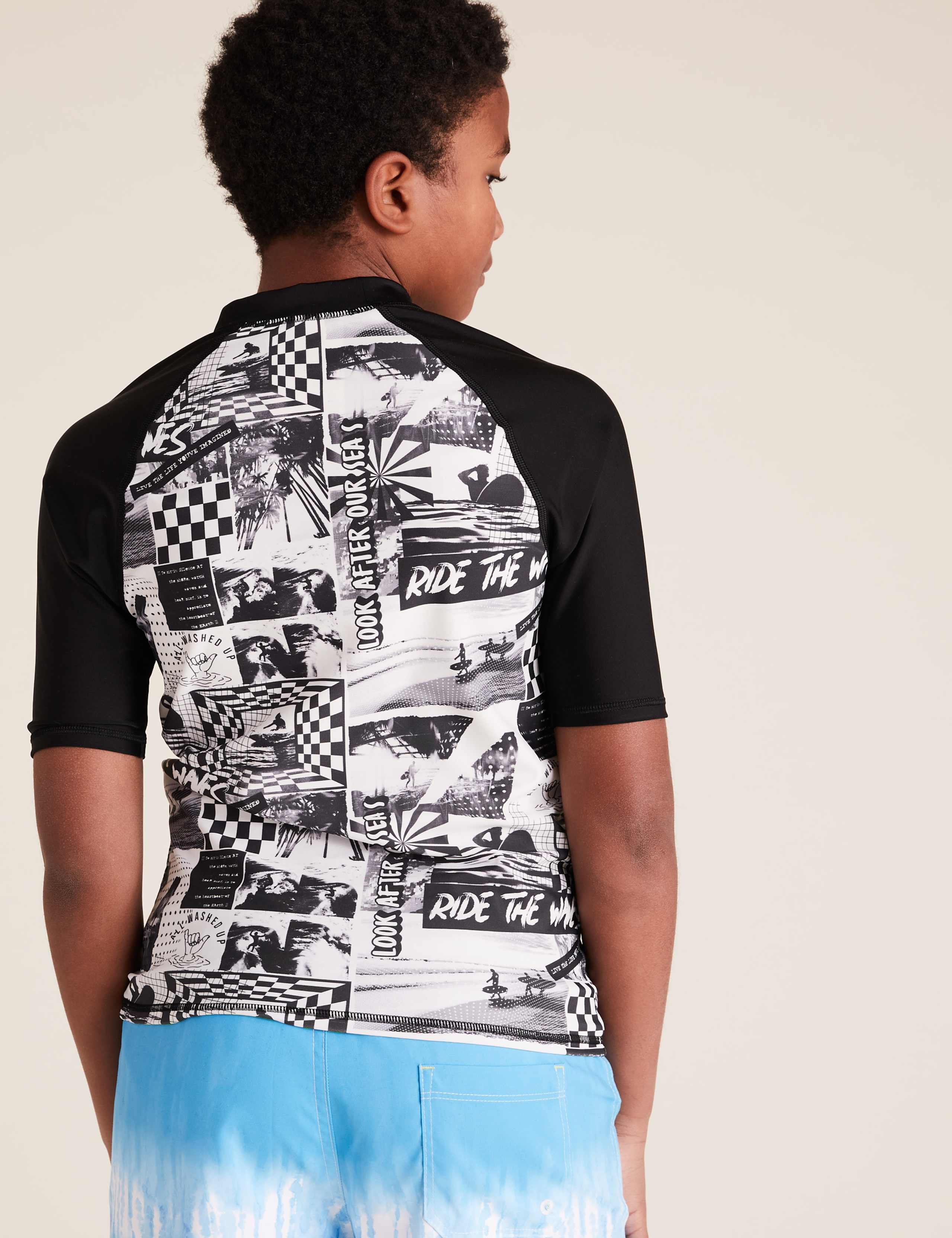 Ride the Waves Photographic Print Rash Vest (6-14 Yrs) 4 of 4